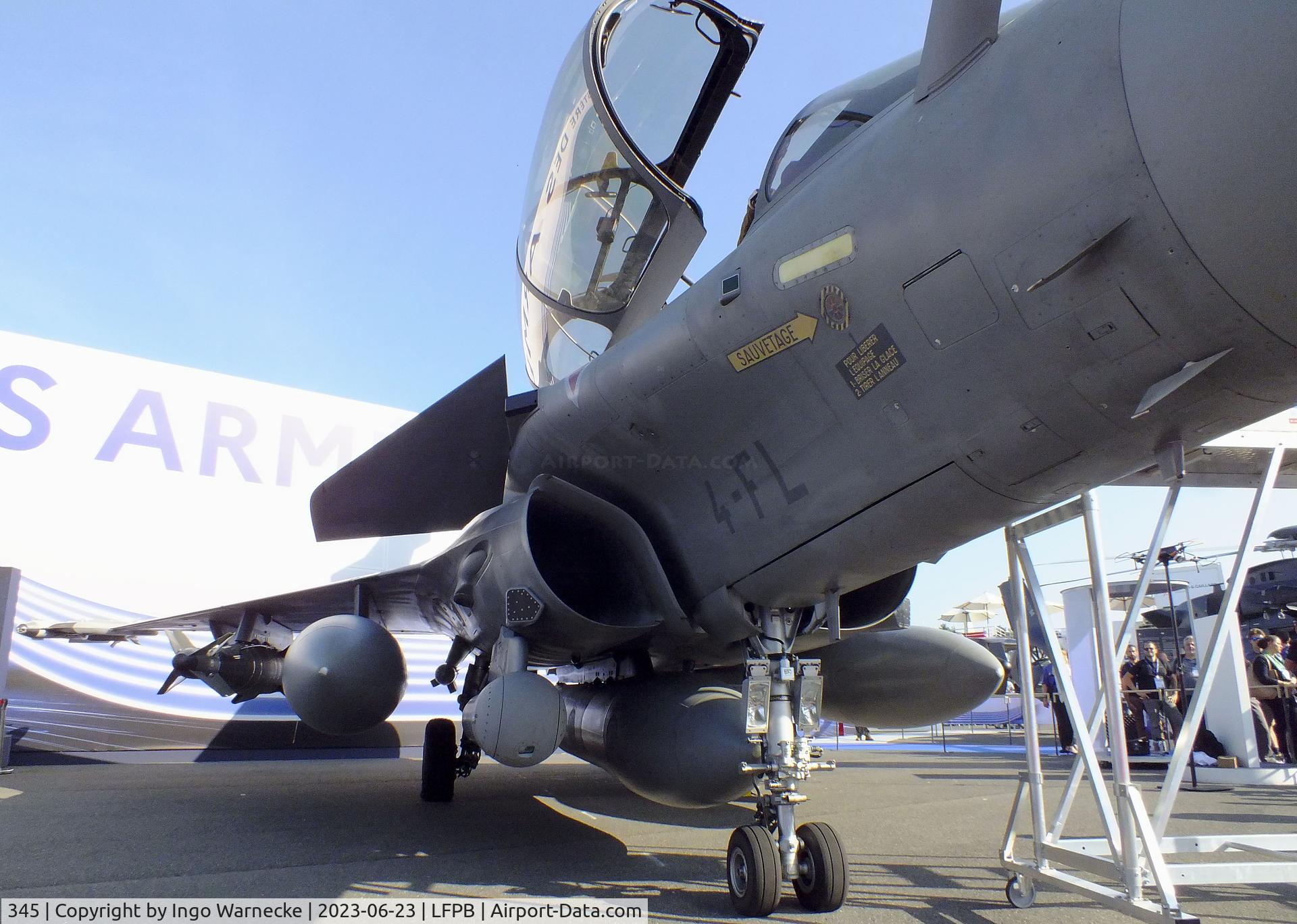 345, Dassault Rafale B C/N 345, Dassault Rafale B of the Armee de l'Air (French Air Force) at the Aerosalon 2023, Paris