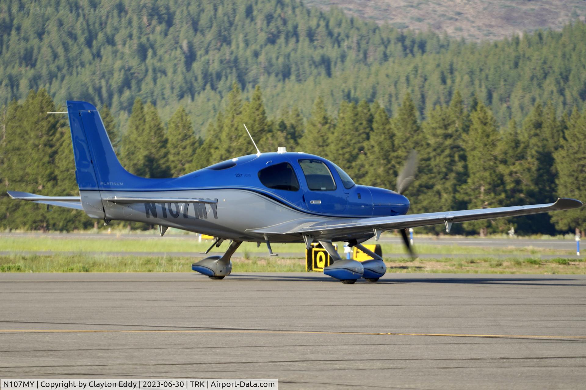 N107MY, 2018 Cirrus SR22T C/N 1751, Truckee Tahoe airport in California 2023.