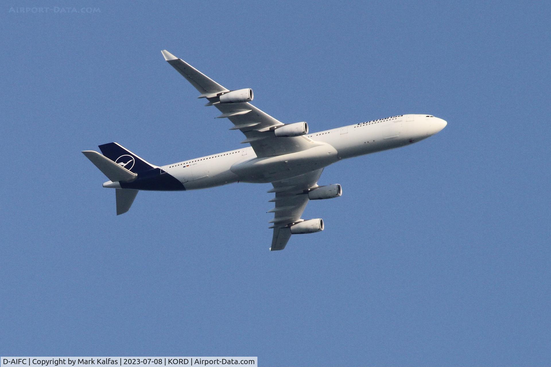D-AIFC, 2000 Airbus A340-313X C/N 379, Lufthansa A343 D-AIFC DLH432 FRA-ORD