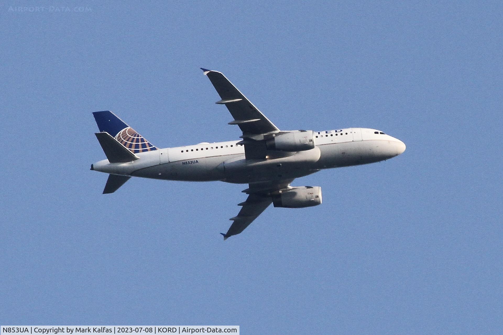 N853UA, 2002 Airbus A319-131 C/N 1688, United Airlines A319 N853UA UA1424 DCA-ORD