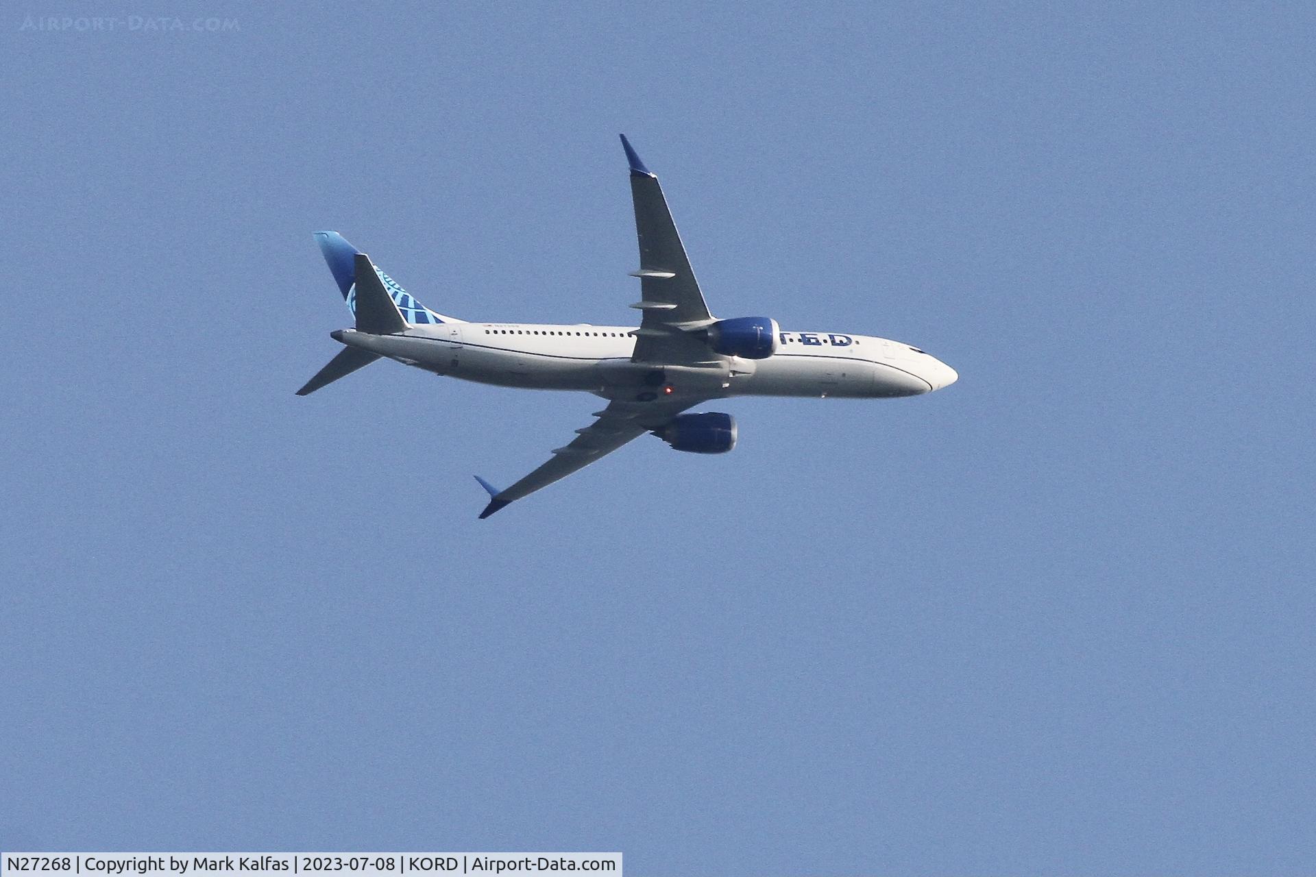 N27268, 2022 Boeing 737-8 MAX C/N 67523, United Airlines B38M N27268, UA678 DCA-ORD