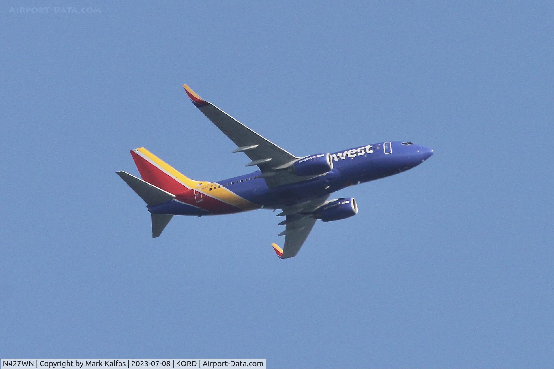 N427WN, 2002 Boeing 737-7H4 C/N 29831, SouthWest B737 N427WN SWA2988 TPA-ORD