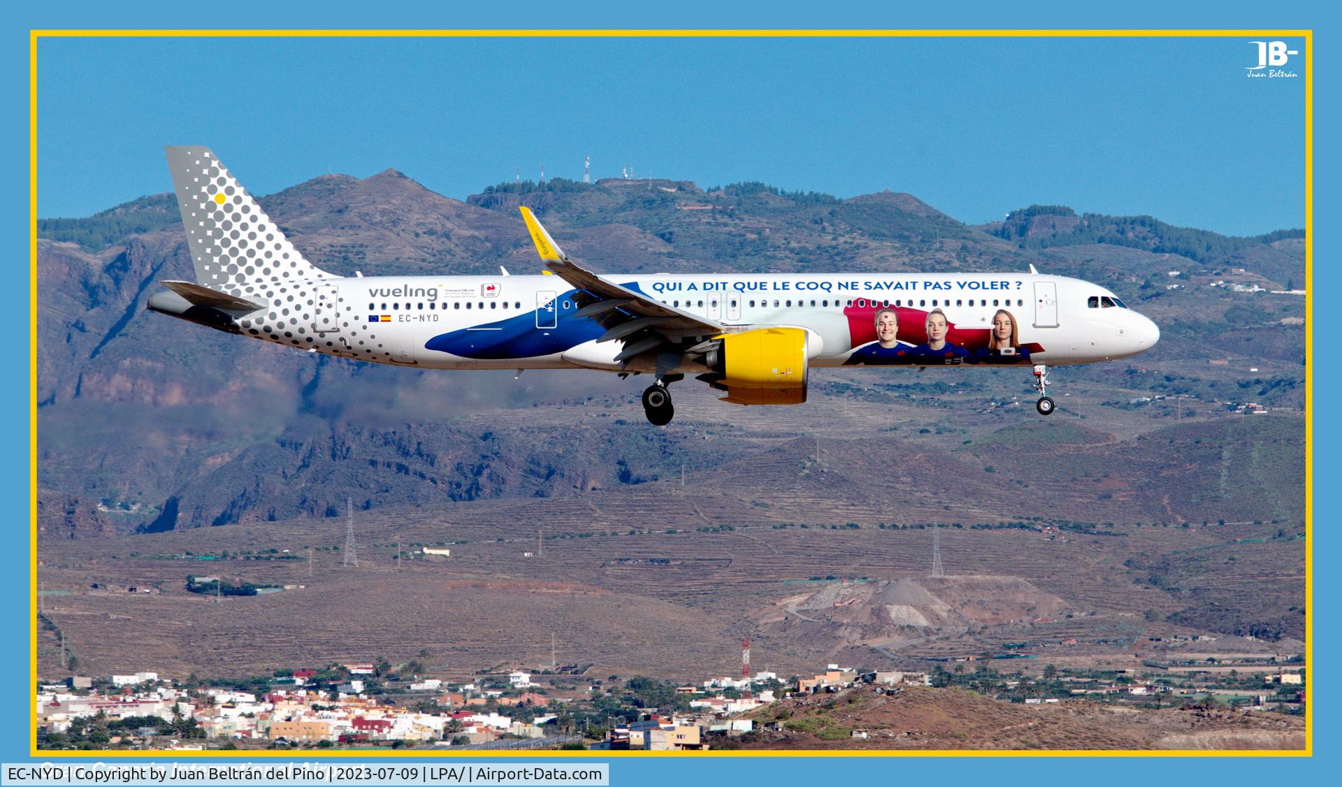 EC-NYD, 2023 Airbus A321-271NX C/N 11262, Primera visita de esta aeronave al aeropuerto de Gran Canaria, Islas Canarias  España.