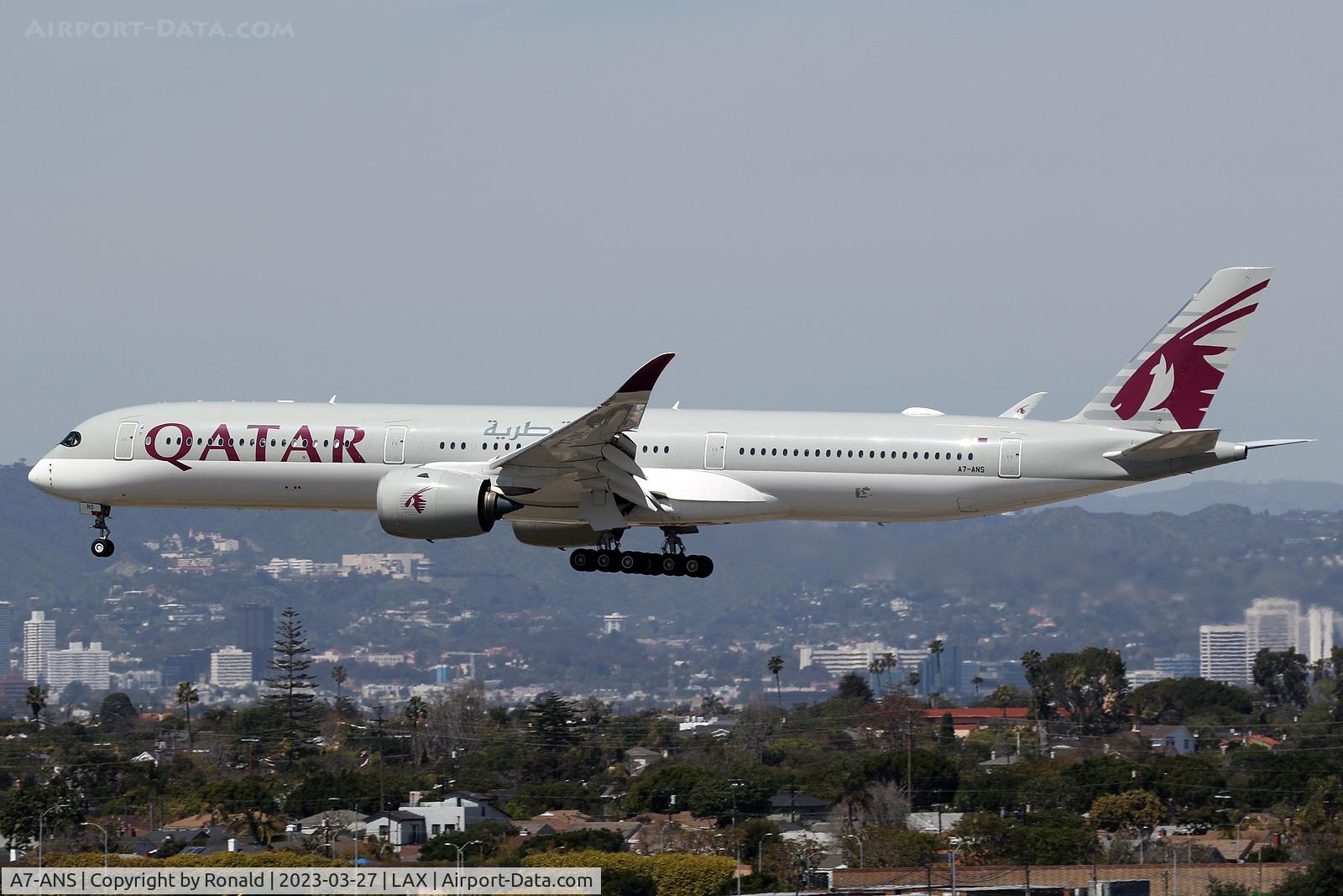 A7-ANS, 2020 Airbus A350-1041 C/N 420, at lax