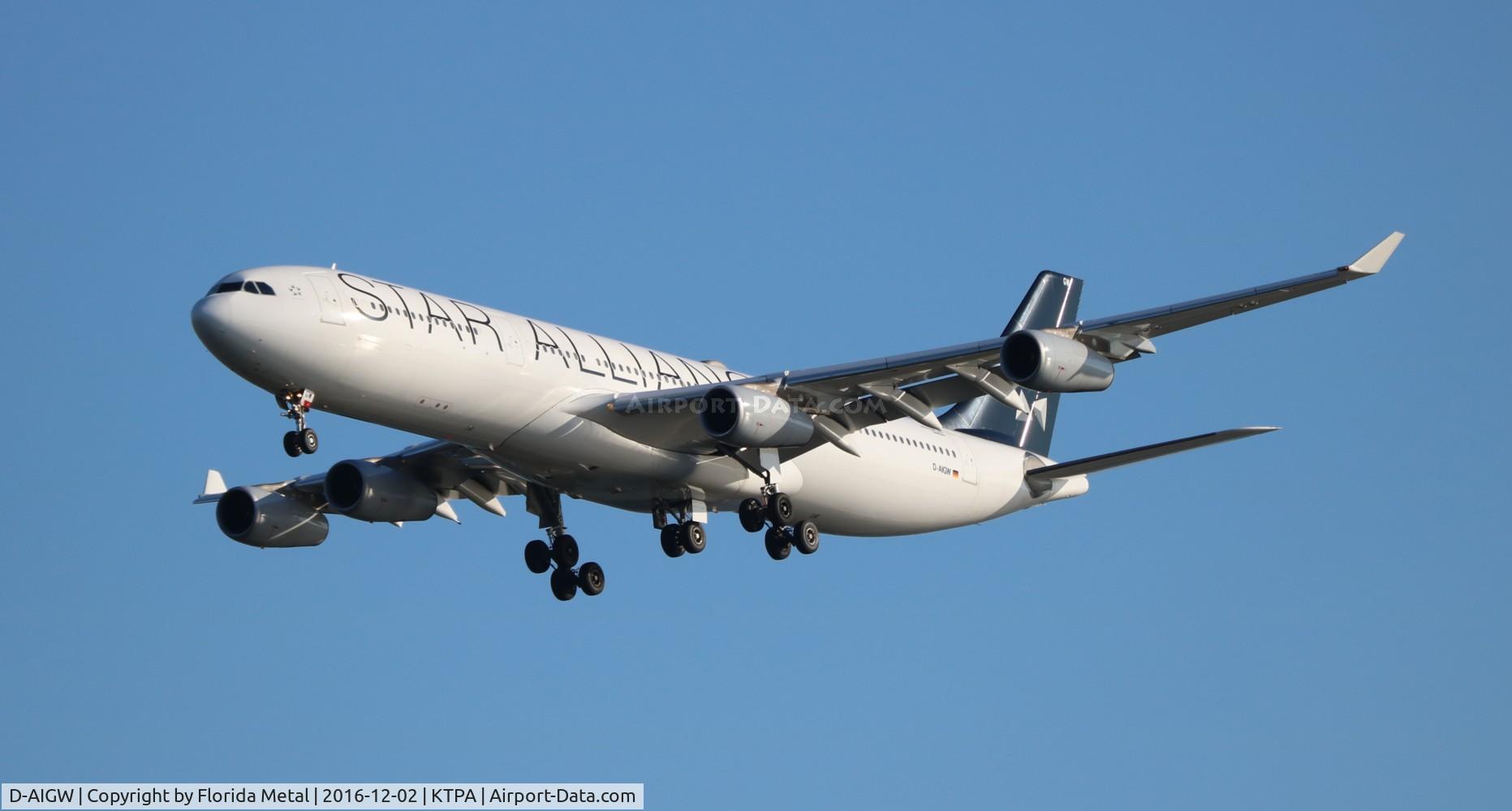 D-AIGW, 2000 Airbus A340-313X C/N 327, DLH A343 zx FRA-TPA