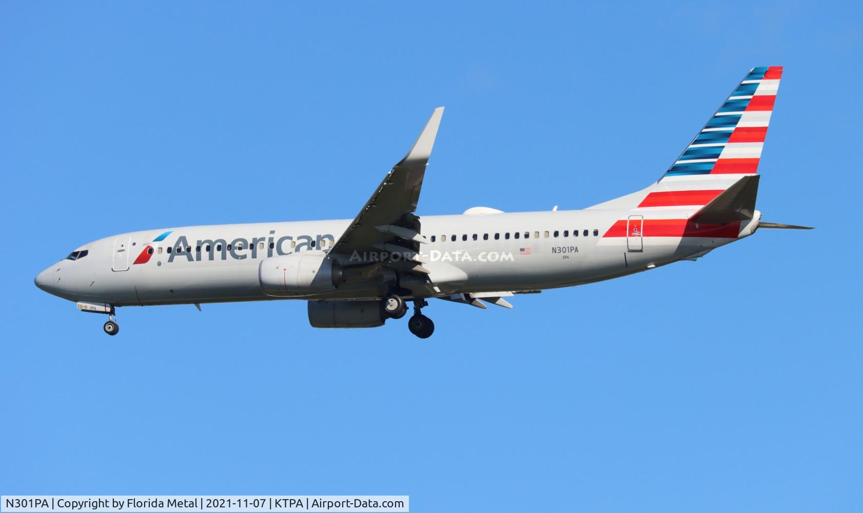 N301PA, 2016 Boeing 737-800 C/N 31255, AAL 738 zx ORD-TPA