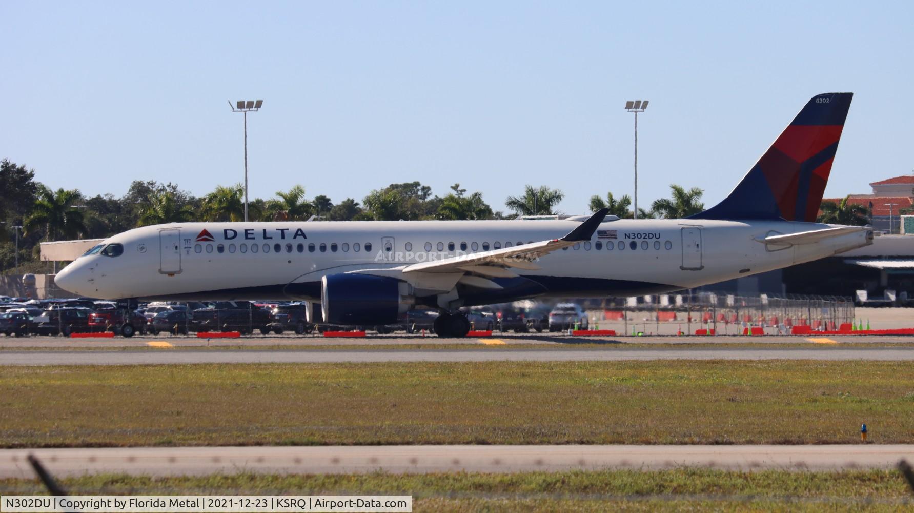N302DU, 2020 Airbus A220-371 C/N 55070, DAL A223 zx SRQ-JFK