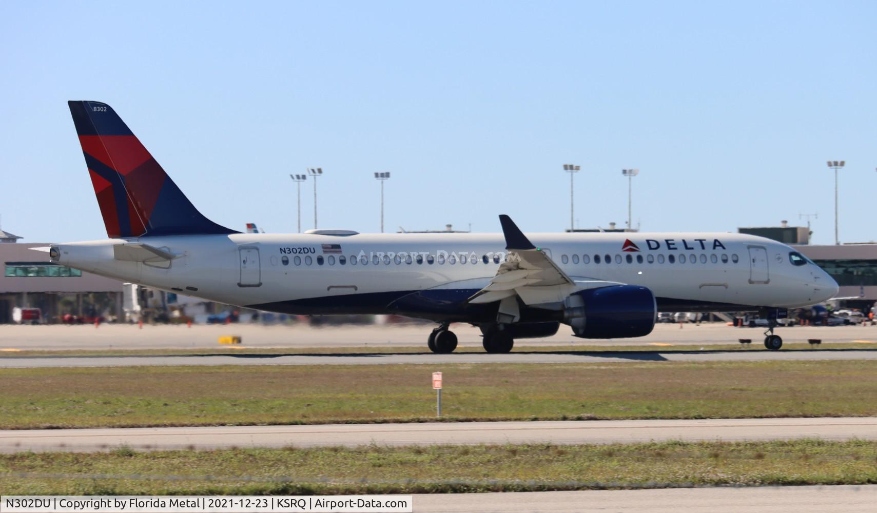 N302DU, 2020 Airbus A220-371 C/N 55070, DAL A223 zx SRQ-JFK