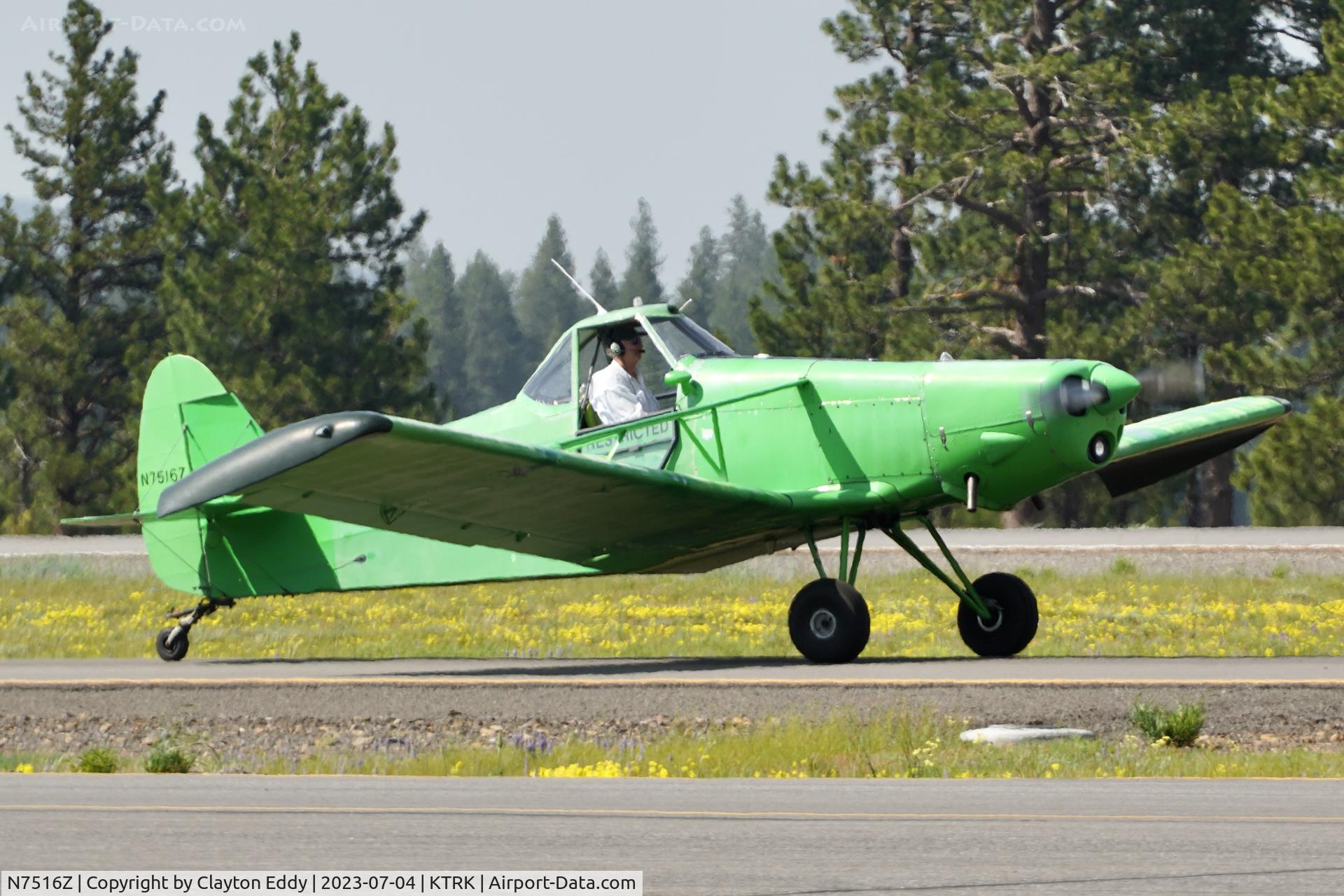 N7516Z, 1965 Piper PA-25-235 Pawnee C/N 25-3556, Truckee Tahoe airport in California 2023.
