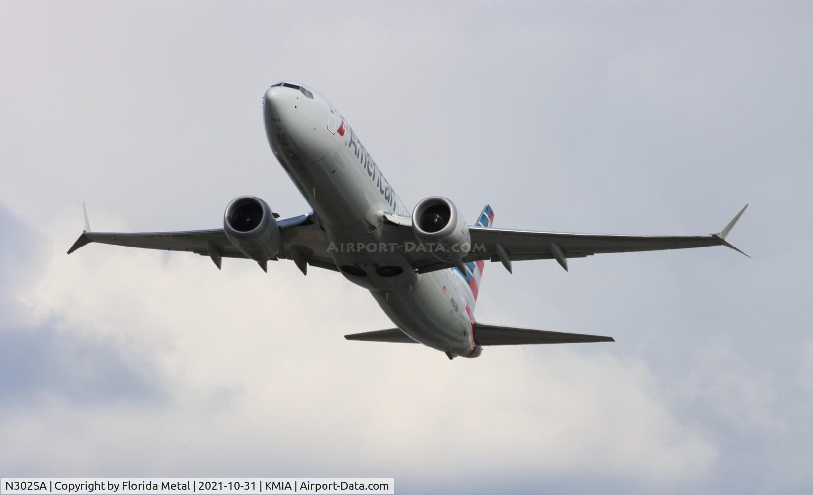 N302SA, 2019 Boeing 737-8 MAX C/N 44468, AAL 737-8 MAX MIA rwy 27