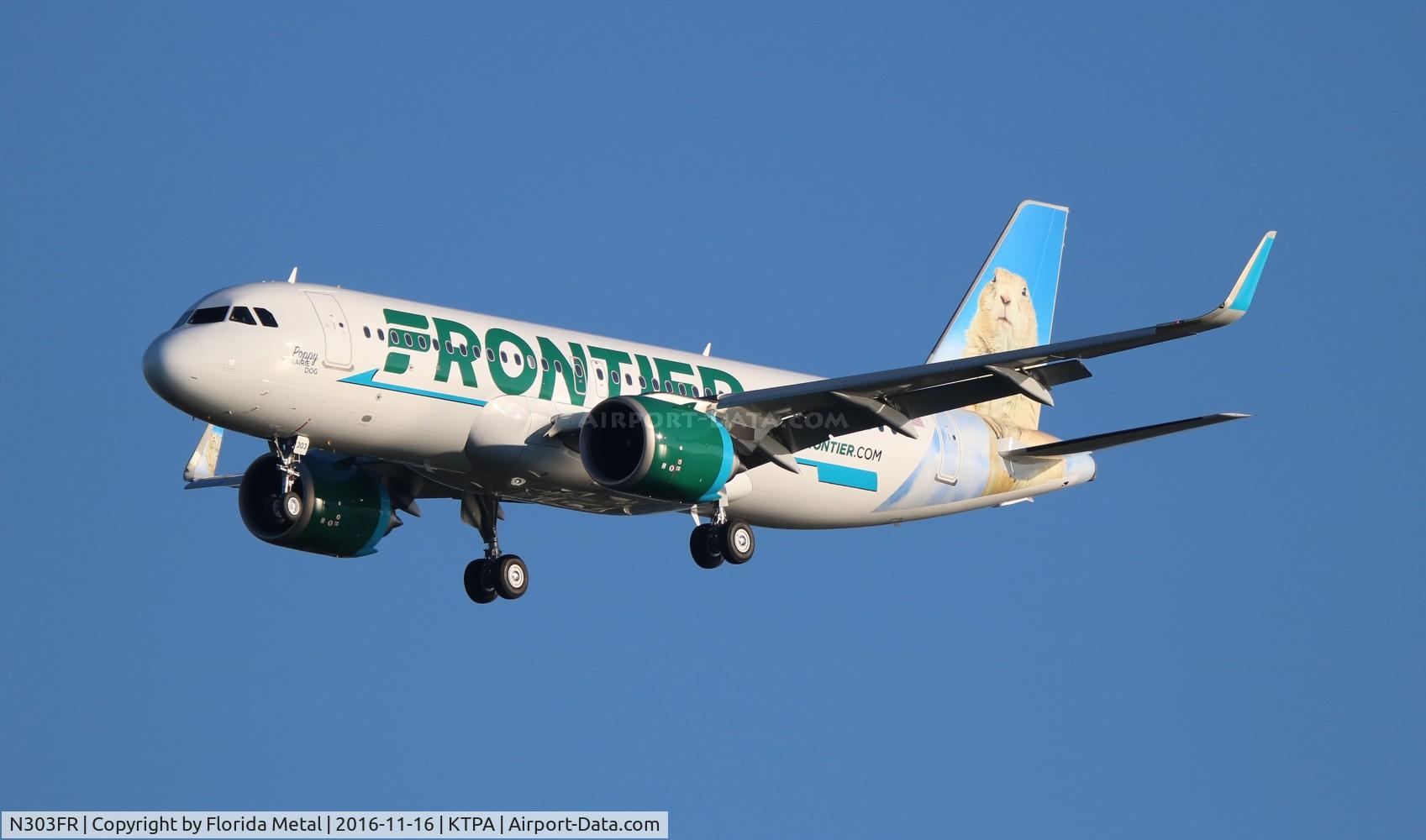 N303FR, 2016 Airbus A320-251N C/N 7249, FFT A320N Poppy zx original delivery flight TLS-YYR-TPA