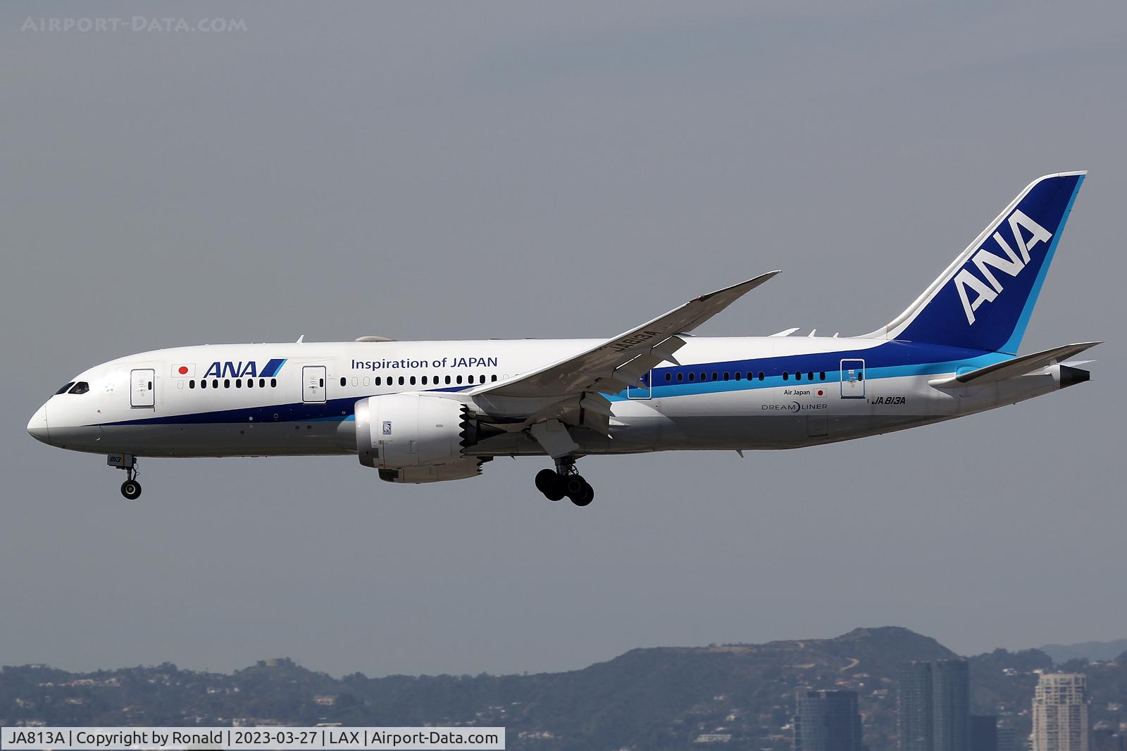 JA813A, 2012 Boeing 787-8 Dreamliner C/N 34521, at lax
