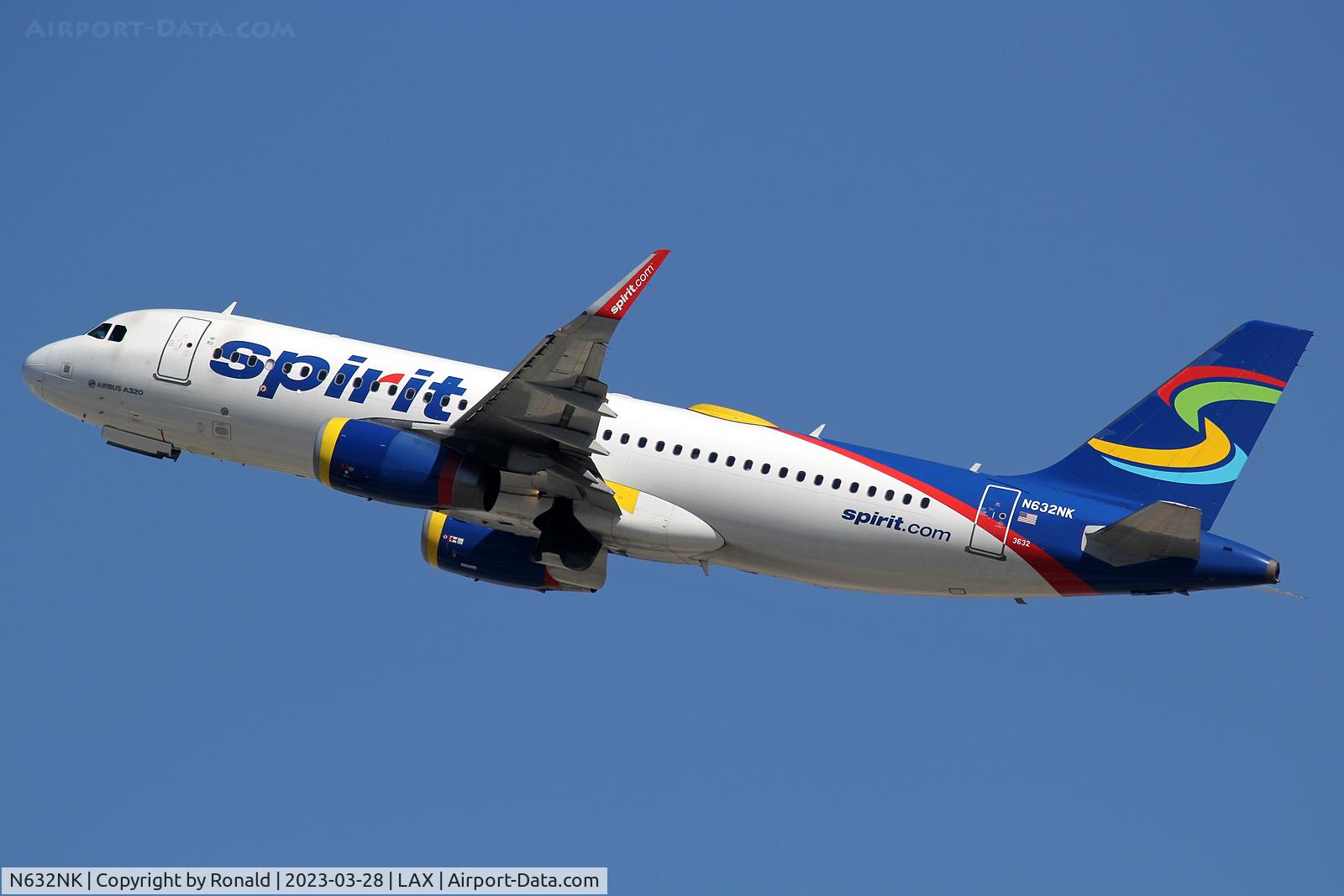 N632NK, 2014 Airbus A320-232 C/N 6331, at lax