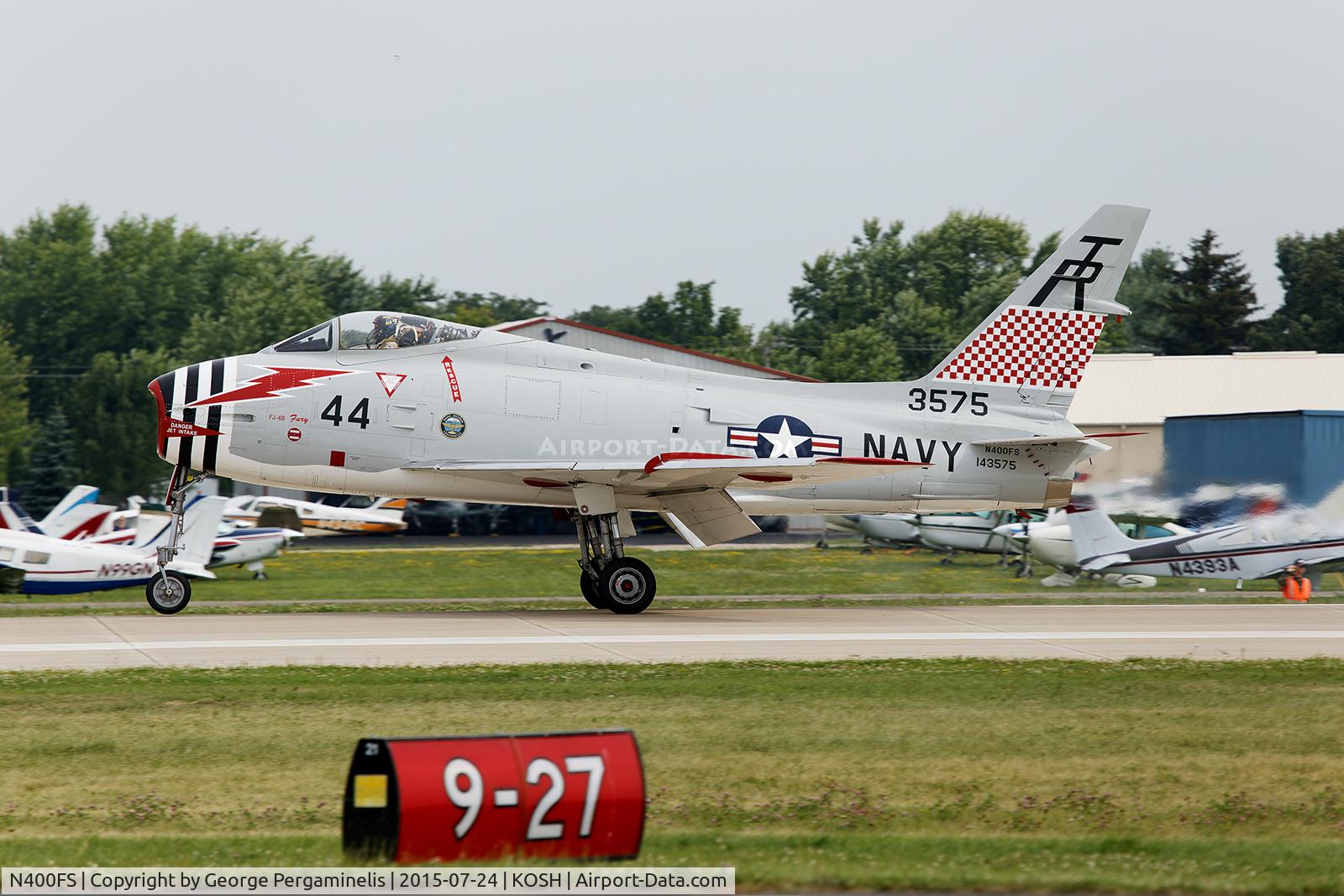 N400FS, 1958 North American AF-1E Fury C/N 244-83, Oshkosh 2015.
