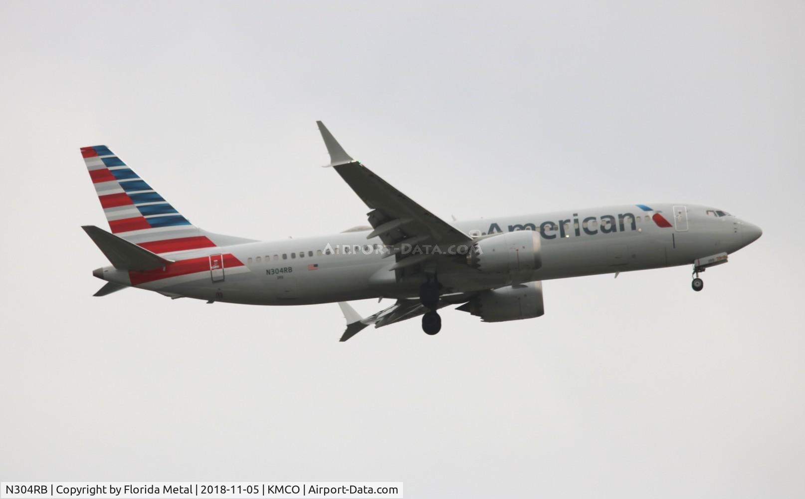 N304RB, 2017 Boeing 737-8 MAX C/N 44463, AAL 737-8 MAX zx MIA-MCO