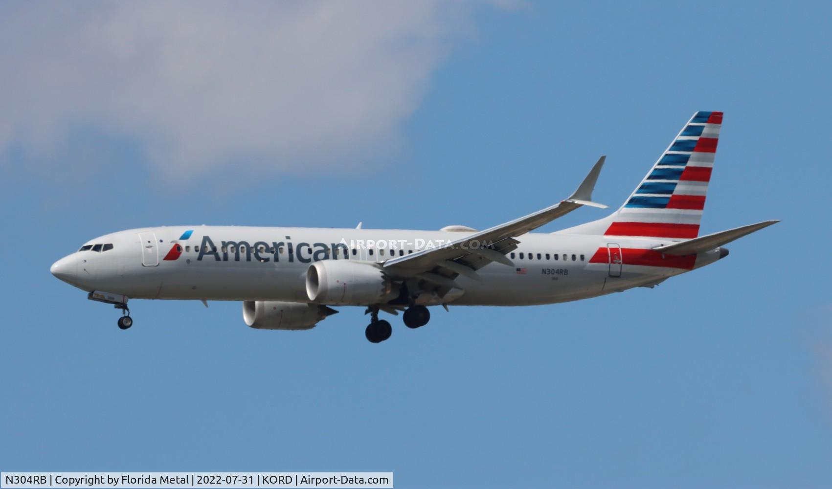N304RB, 2017 Boeing 737-8 MAX C/N 44463, AAL 737-8 MAX zx ORD 27C