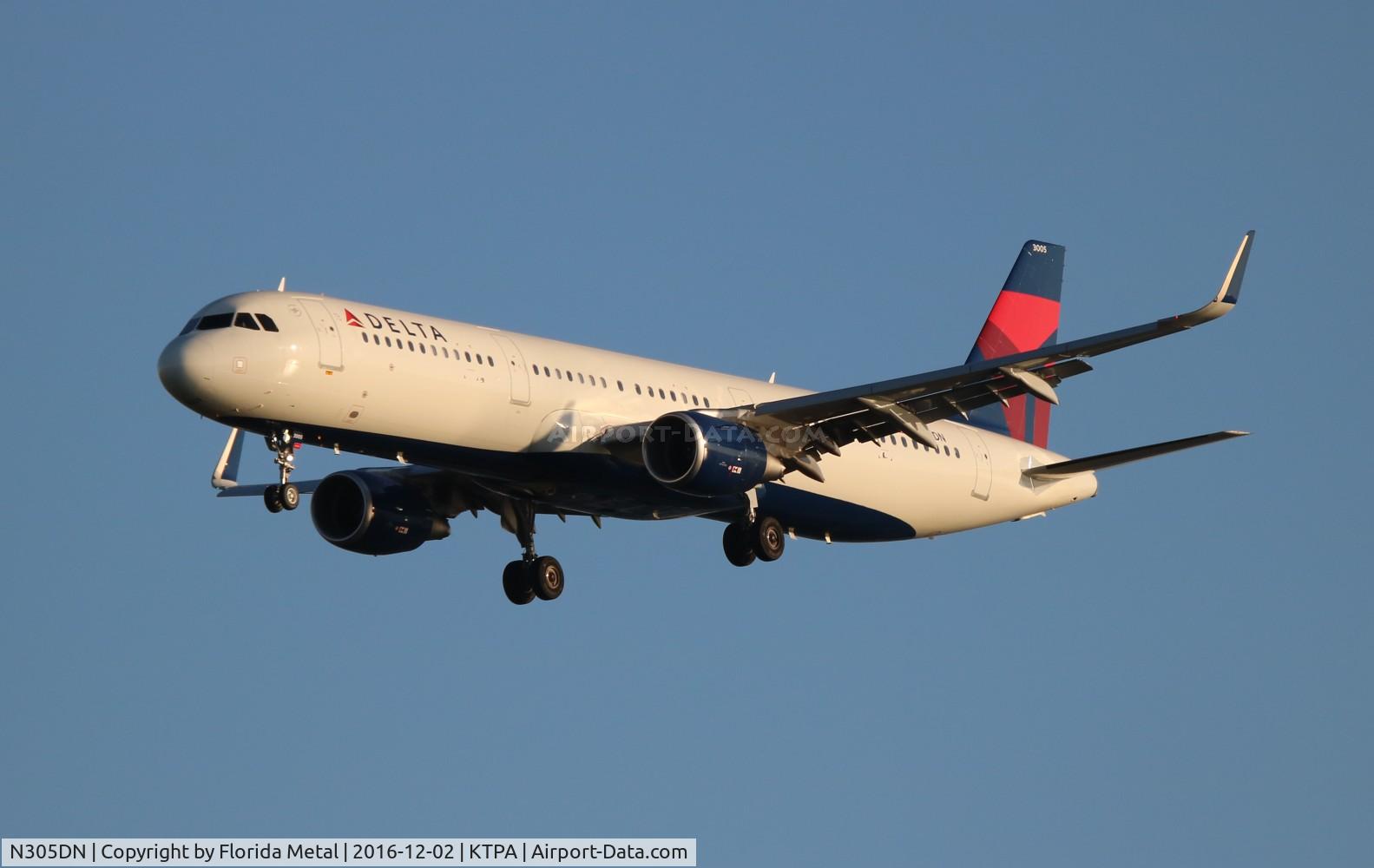 N305DN, 2016 Airbus A321-211 C/N 7149, DAL A321 zx ATL-TPA
