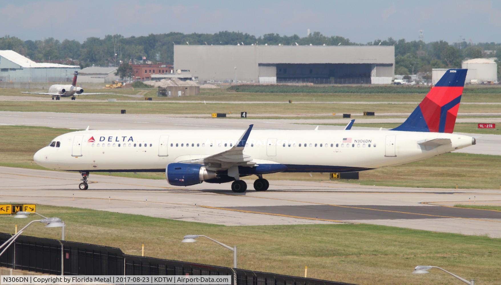 N306DN, 2016 Airbus A321-211 C/N 7165, DAL A321 zx DTW 21R