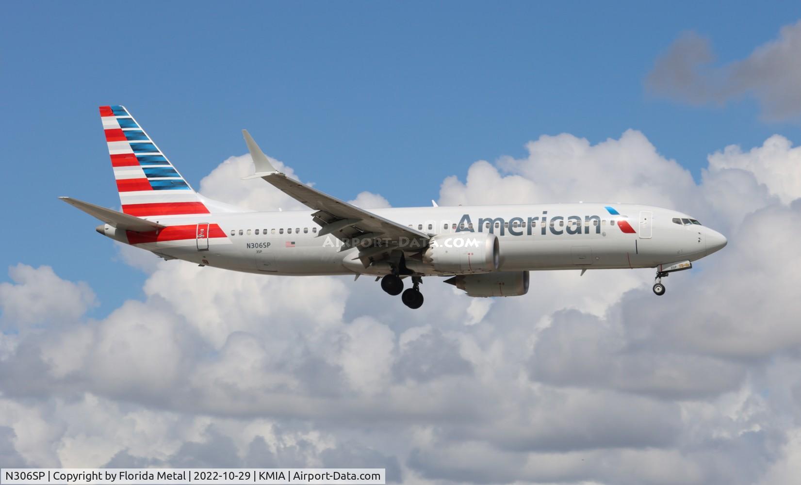 N306SP, 2019 Boeing 737-8 MAX C/N 44480, AAL 737-8 MAX zx SJU-MIA