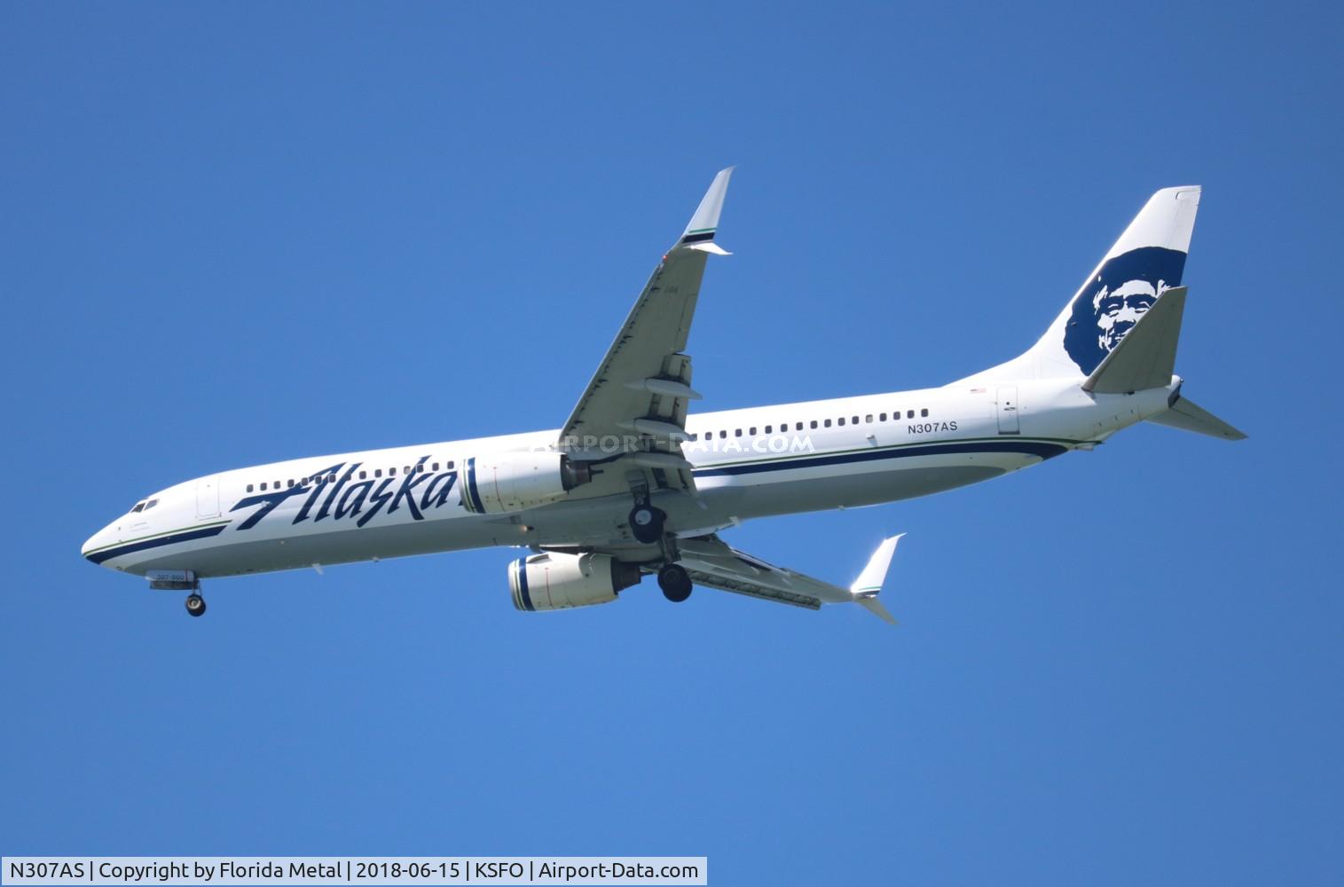 N307AS, 2001 Boeing 737-990 C/N 30015, ASA 739 zx MEX-SFO