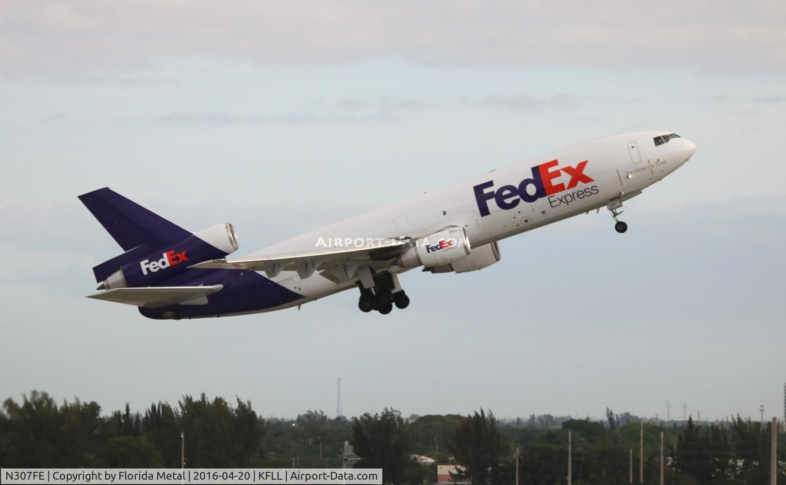 N307FE, 1986 McDonnell Douglas MD-10-30F C/N 48291, FedEx MD-10-30 zx FLL-MEM