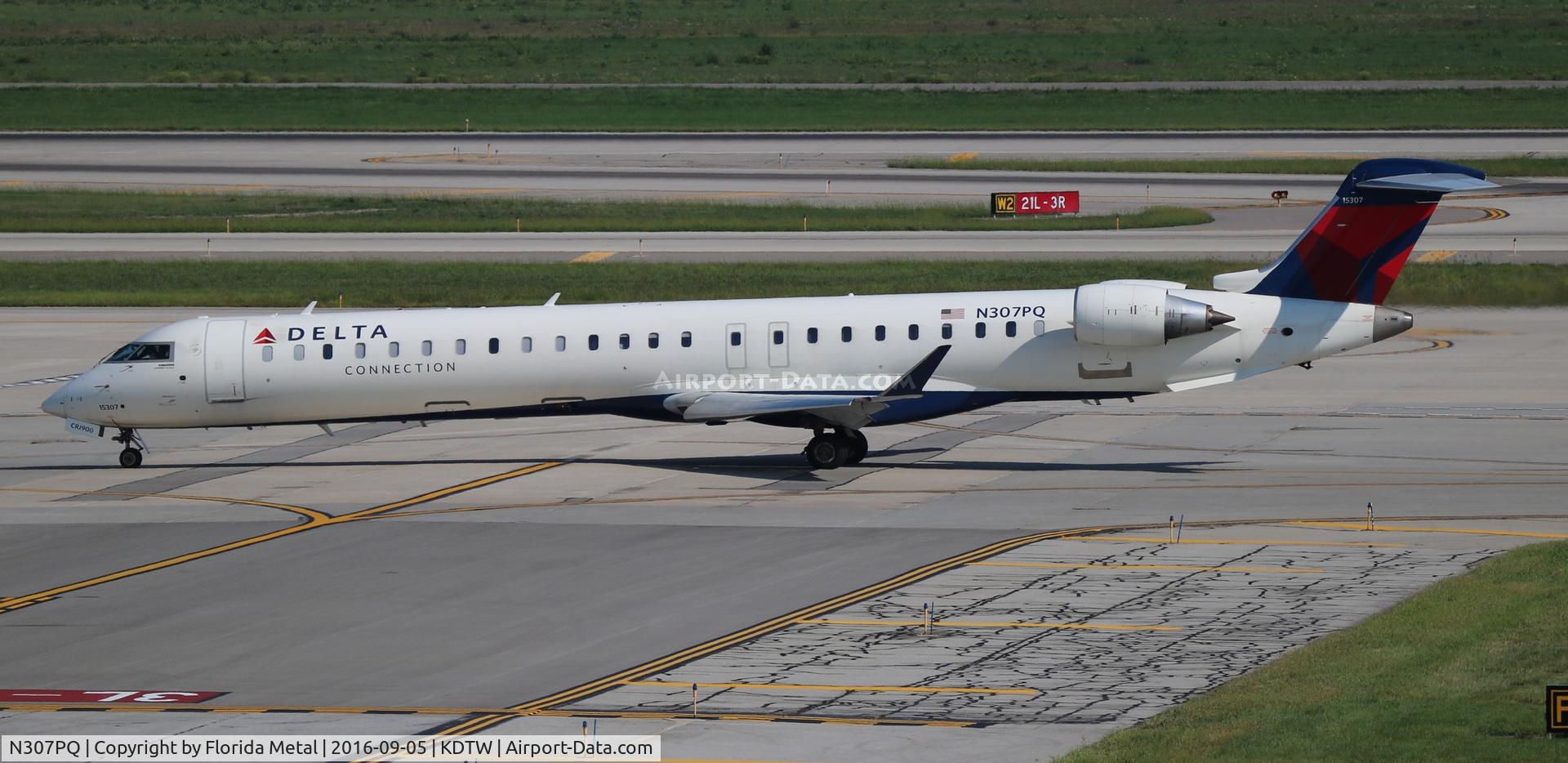 N307PQ, 2014 Bombardier CRJ-900LR NG (CL-600-2D24) C/N 15307, END/DAL CR9 zx DTW-IND