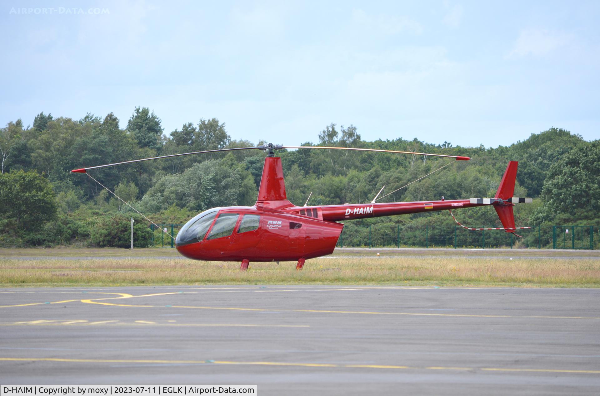 D-HAIM, 2018 Robinson R66 C/N 0879, Robinson R66 at Blackbushe.