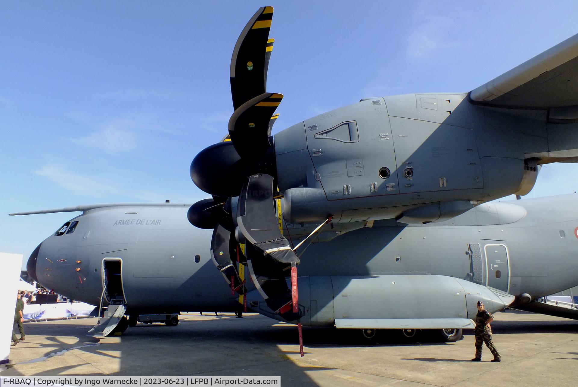 F-RBAQ, 2020 Airbus A400M-180 Atlas C/N A4M102, Airbus A400M-180 Atlas of the Armee de l'air (French Air Force) at the Aerosalon 2023, Paris