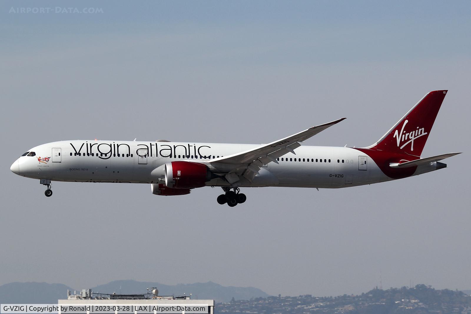 G-VZIG, 2015 Boeing 787-9 Dreamliner Dreamliner C/N 37969, at lax