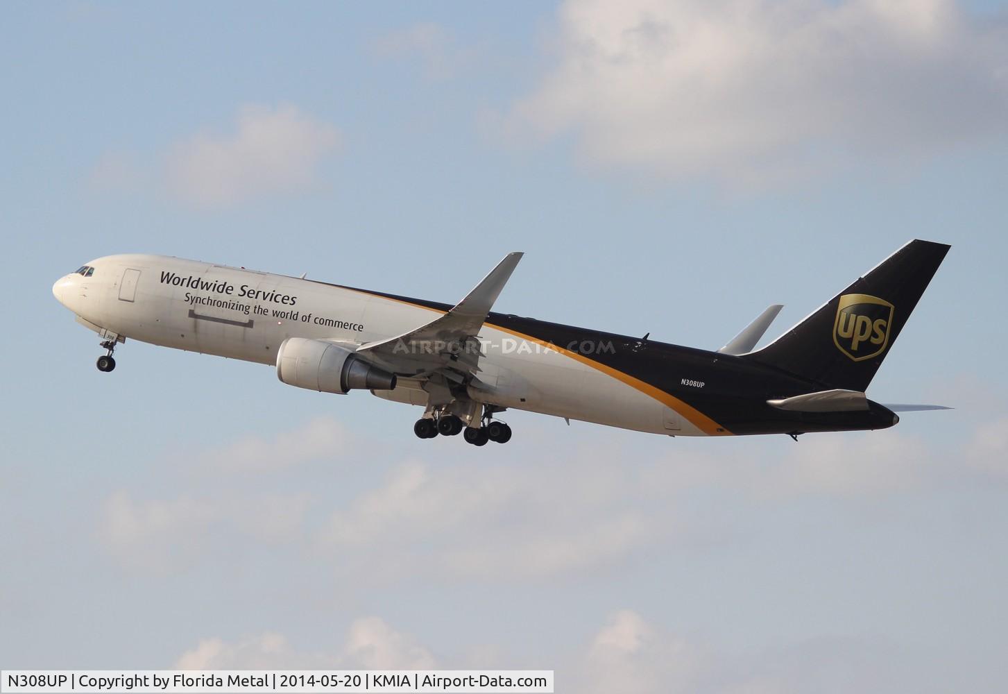 N308UP, 1996 Boeing 767-34AF C/N 27761, UPS 767-300F zx MIA-SDF