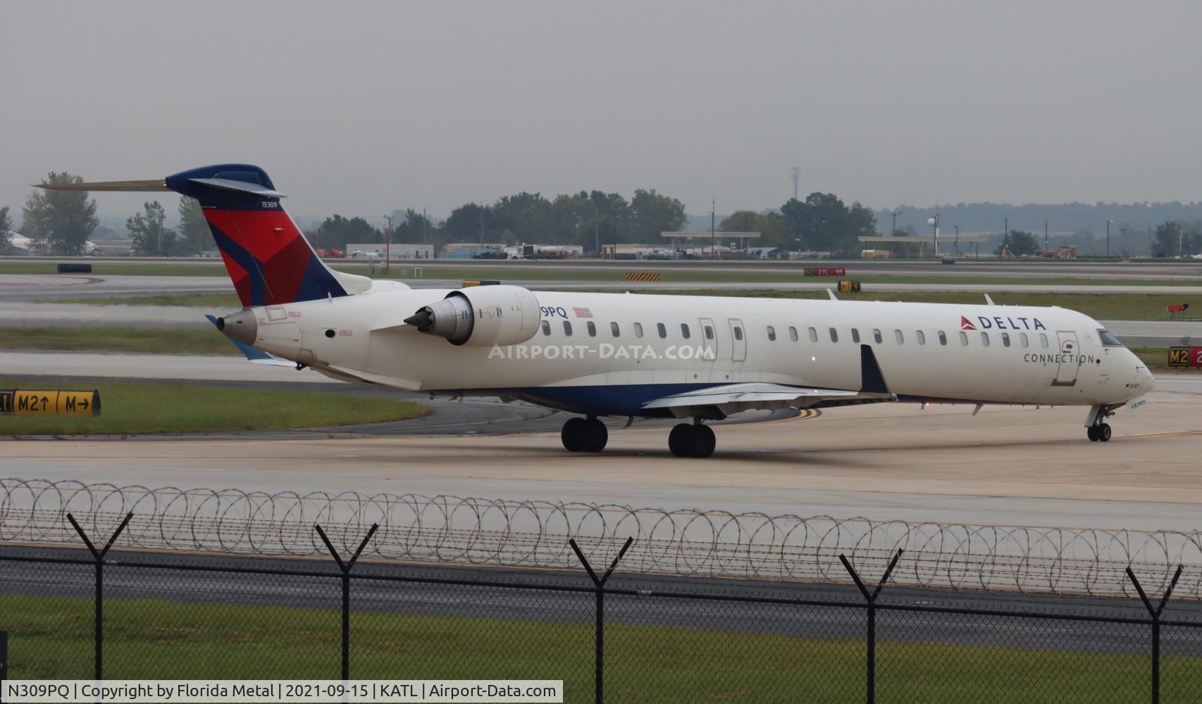 N309PQ, 2014 Bombardier CRJ-900LR (CL-600-2D24) C/N 15309, END/DAL CR9 zx ATL south garage