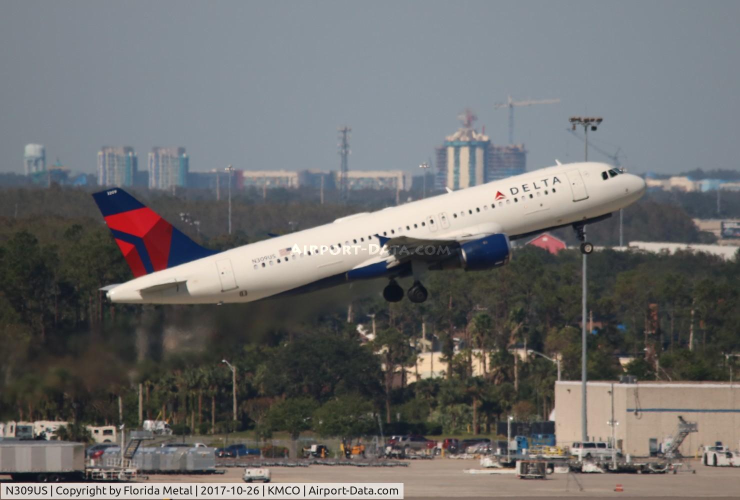 N309US, 1990 Airbus A320-211 C/N 118, DAL A320 zx MCO-IND