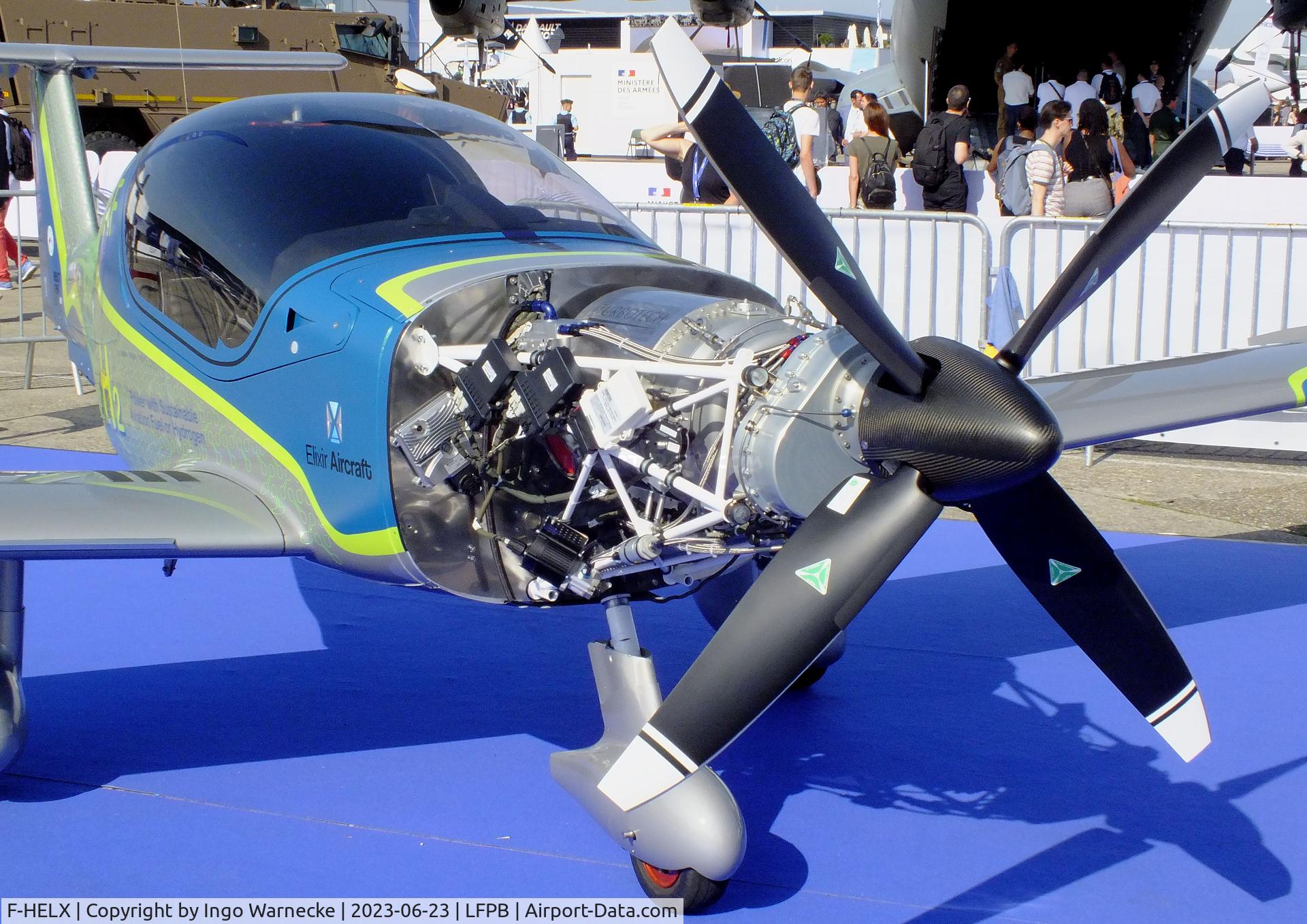F-HELX, Elixir Aircraft Elixir C/N 002, Elixir Aircraft Elixir with Turbotech TP-R90 turboprop at the Aerosalon 2023, Paris