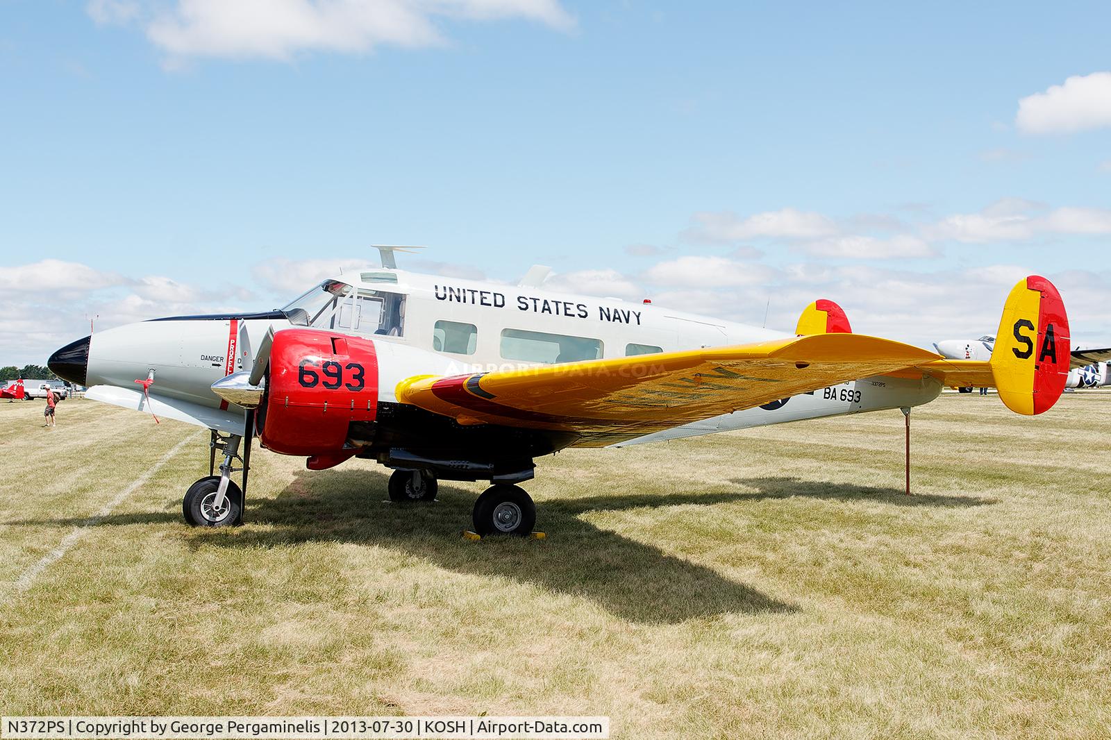 N372PS, 1964 Beech H-18 Tri-Gear C/N BA-693, Oshkosh 2013.