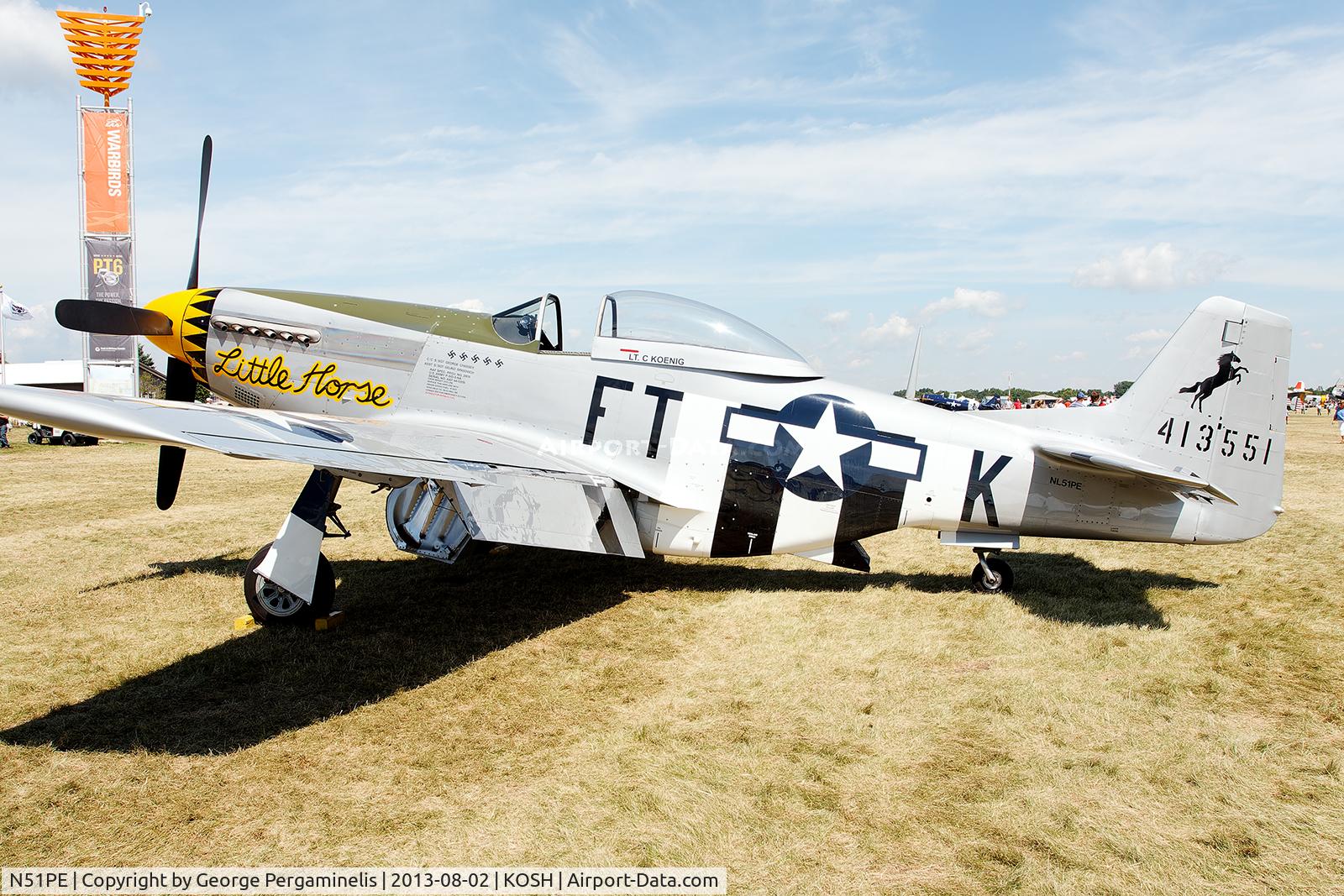 N51PE, North American F-51D Mustang C/N 45-11586, Oshkosh 2013.