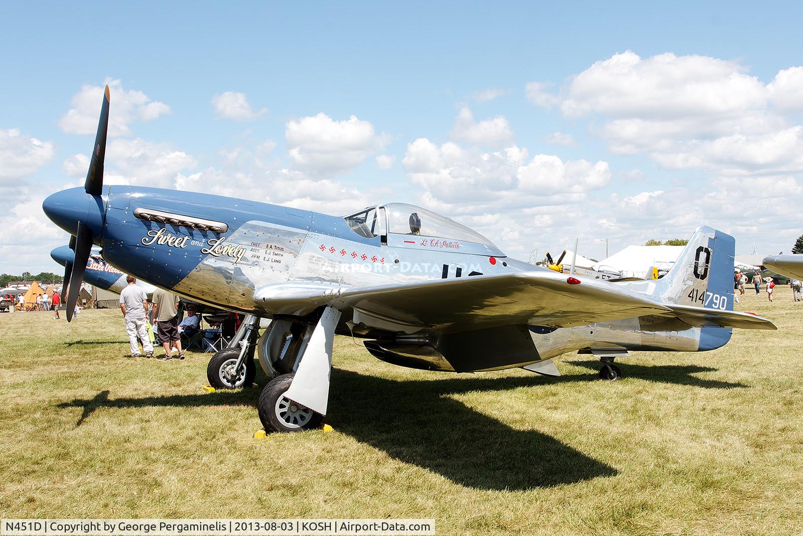 N451D, North American F-51D Mustang Mustang C/N 44-73260, Oshkosh 2013.