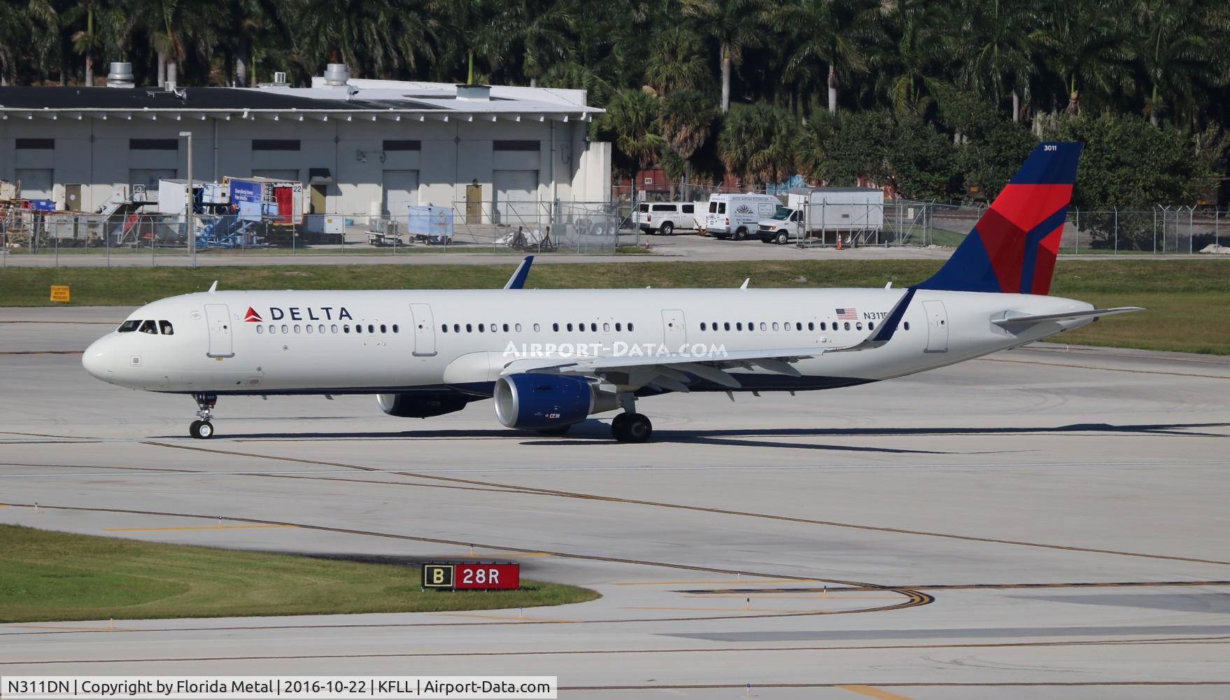 N311DN, 2016 Airbus A321-211 C/N 7304, DAL A321 zx FLL-ATL