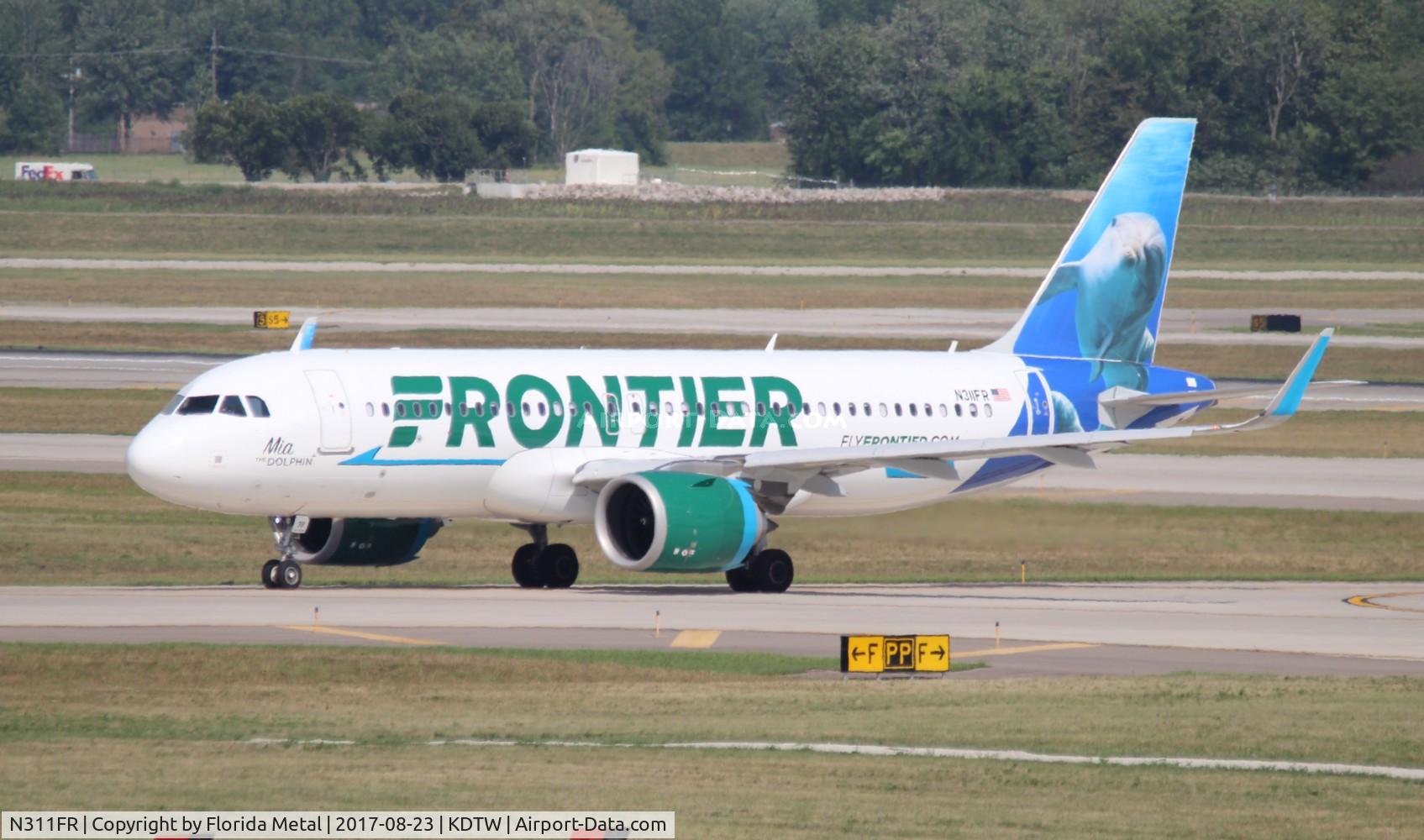 N311FR, 2017 Airbus A320-251N C/N 7642, FFT A32N Mia zx TTN-DTW