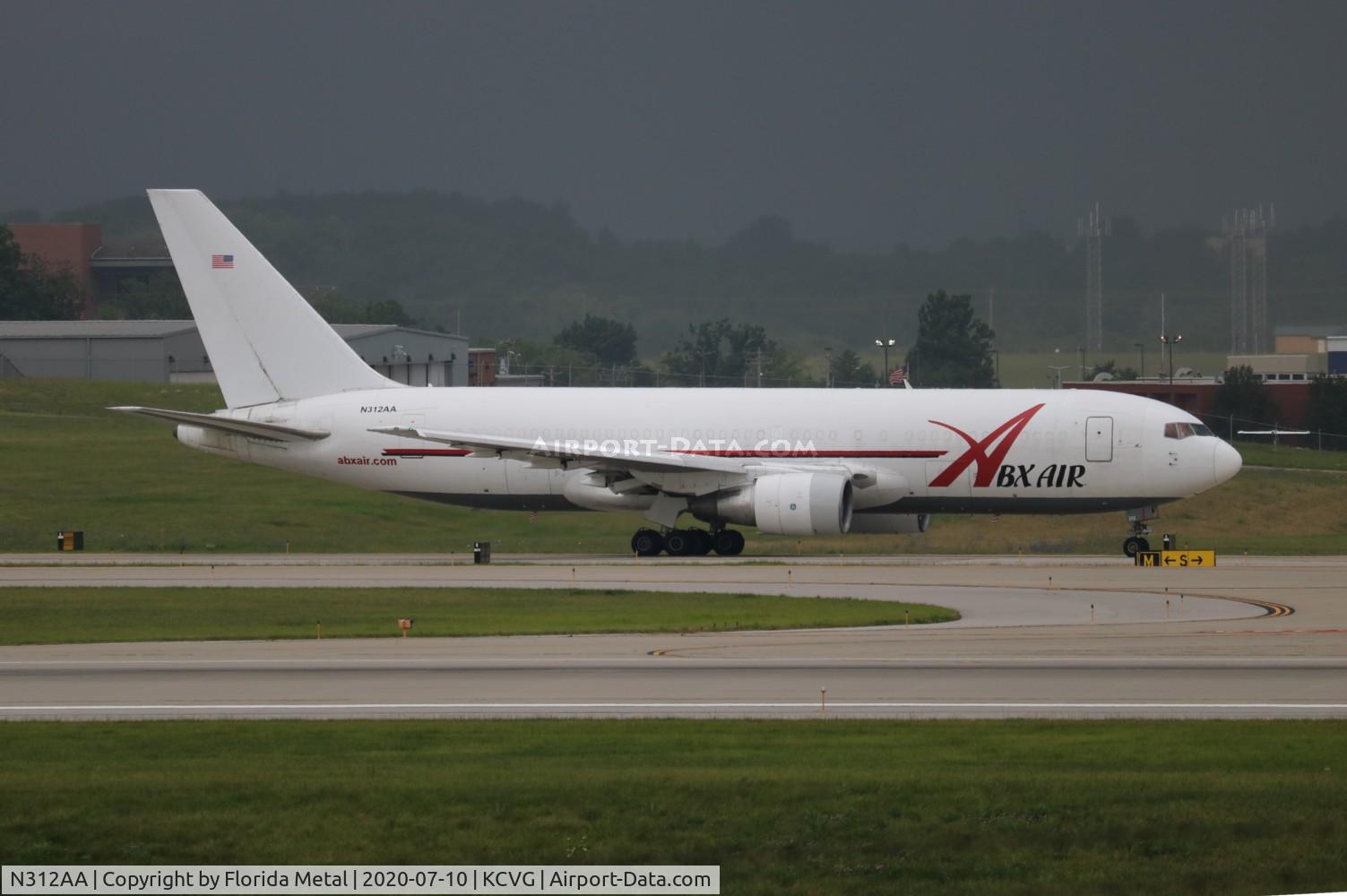 N312AA, 1984 Boeing 767-223 C/N 22315, ABX 762 zx CVG spotting hill