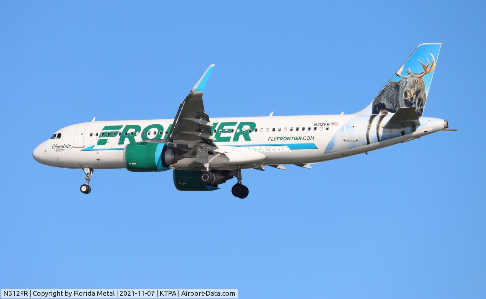 N312FR, 2017 Airbus A320-251N C/N 7768, FFT A32N Chocolate zx PHL-TPA