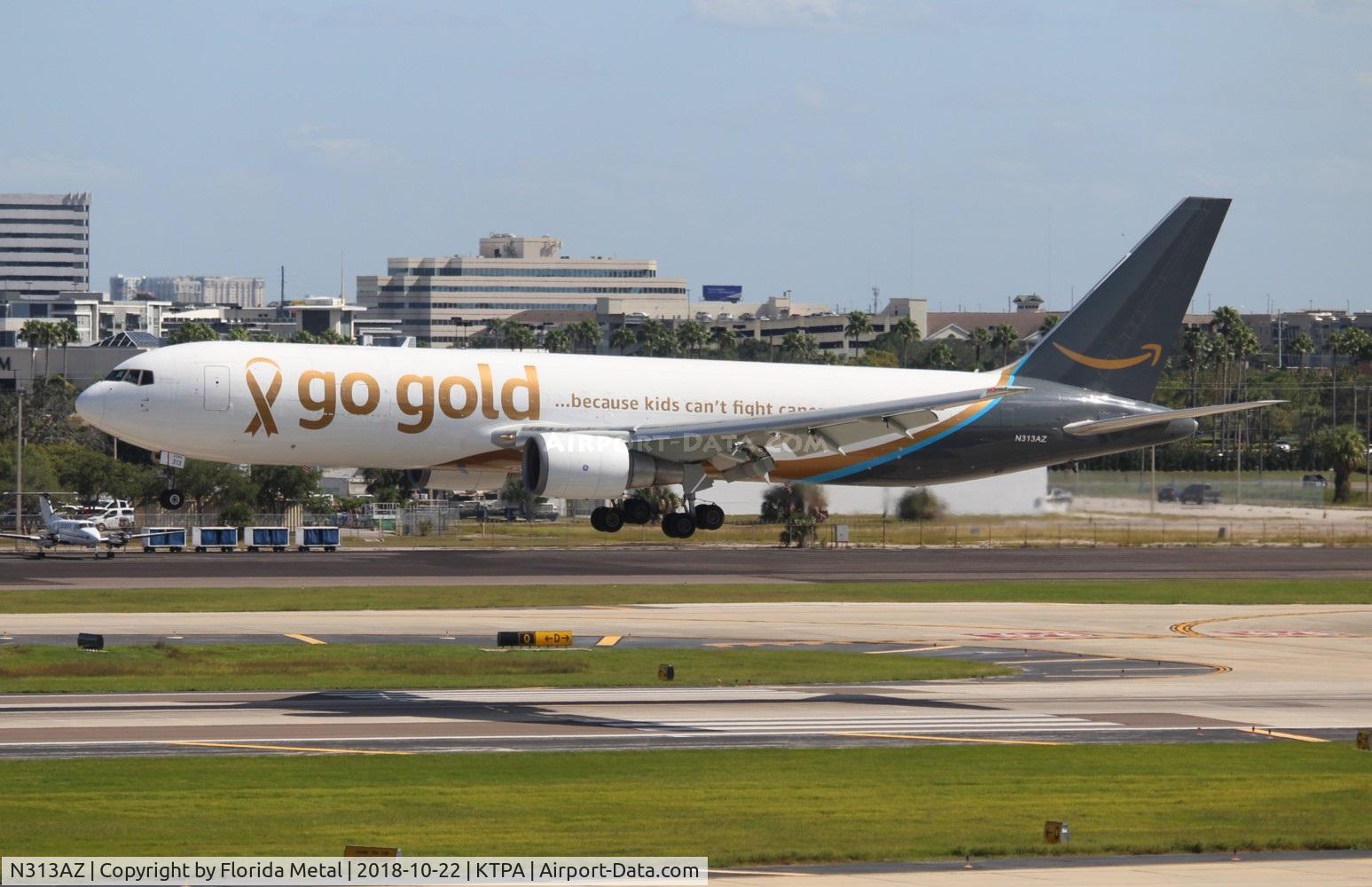 N313AZ, 1990 Boeing 767-338 C/N 24930, Amazon 767-300F zx gold special RFD-TPA