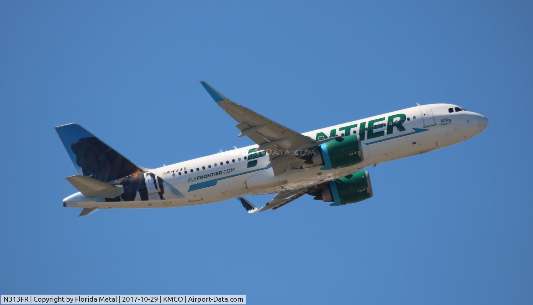 N313FR, 2017 Airbus A320-251N C/N 7727, FFT A32N Wiley zx MCO-SJU