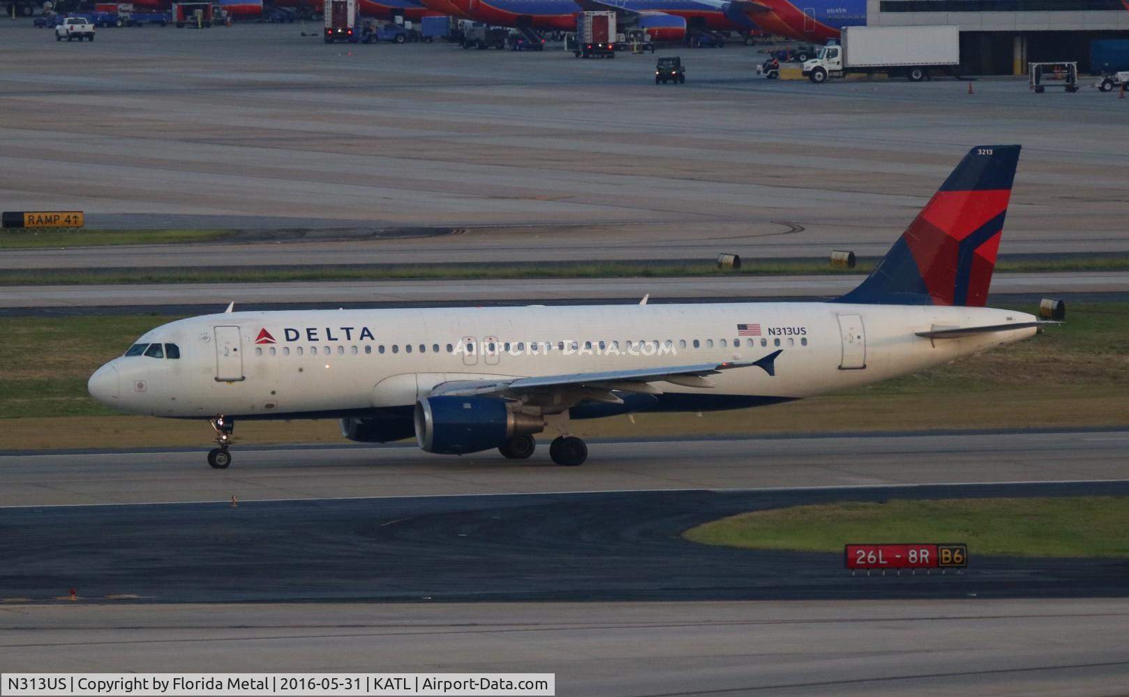 N313US, 1990 Airbus A320-211 C/N 153, DAL A320 zx ATL-MCI