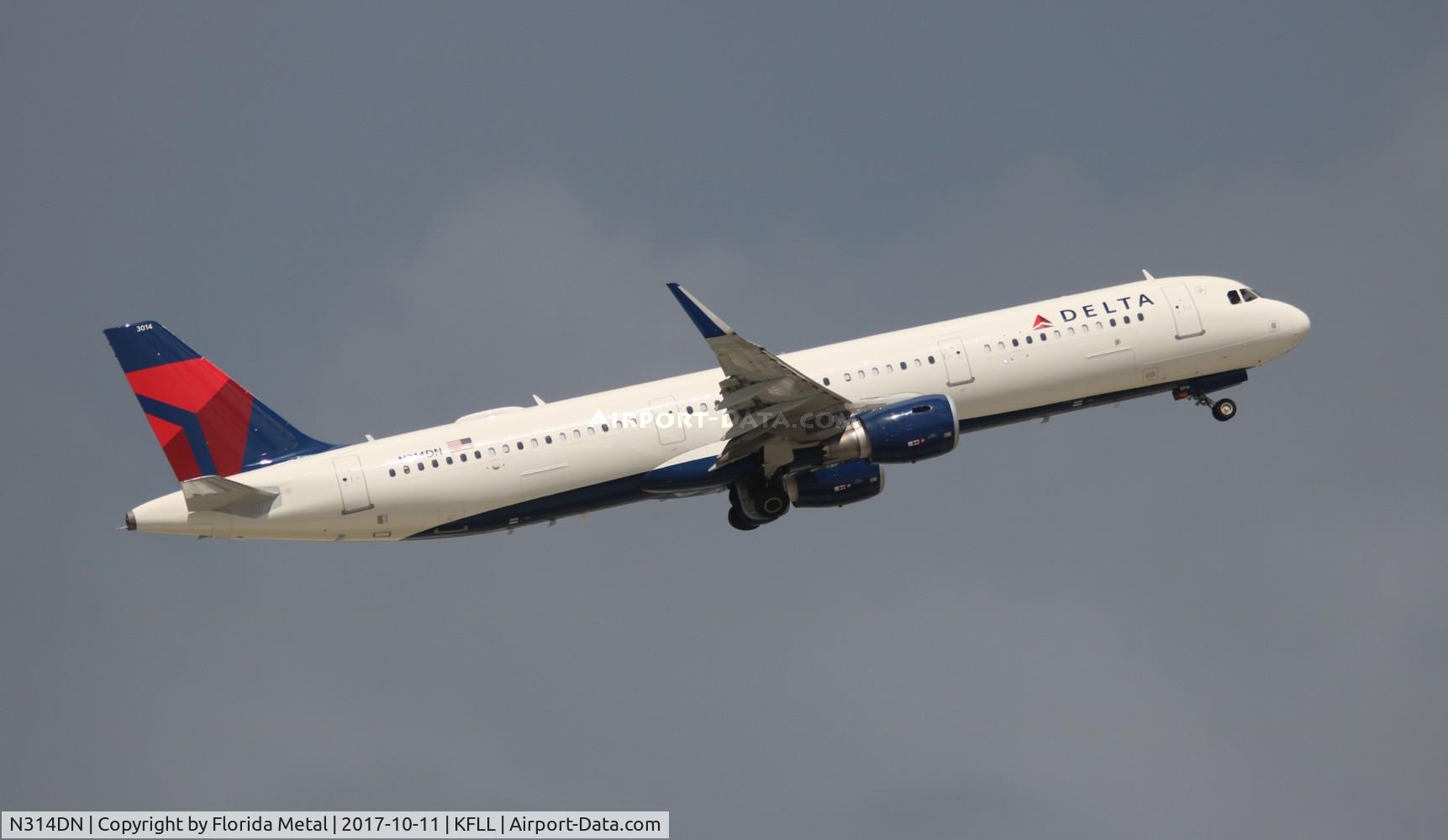 N314DN, 2016 Airbus A321-211 C/N 7281, DAL A321 zx FLL-ATL