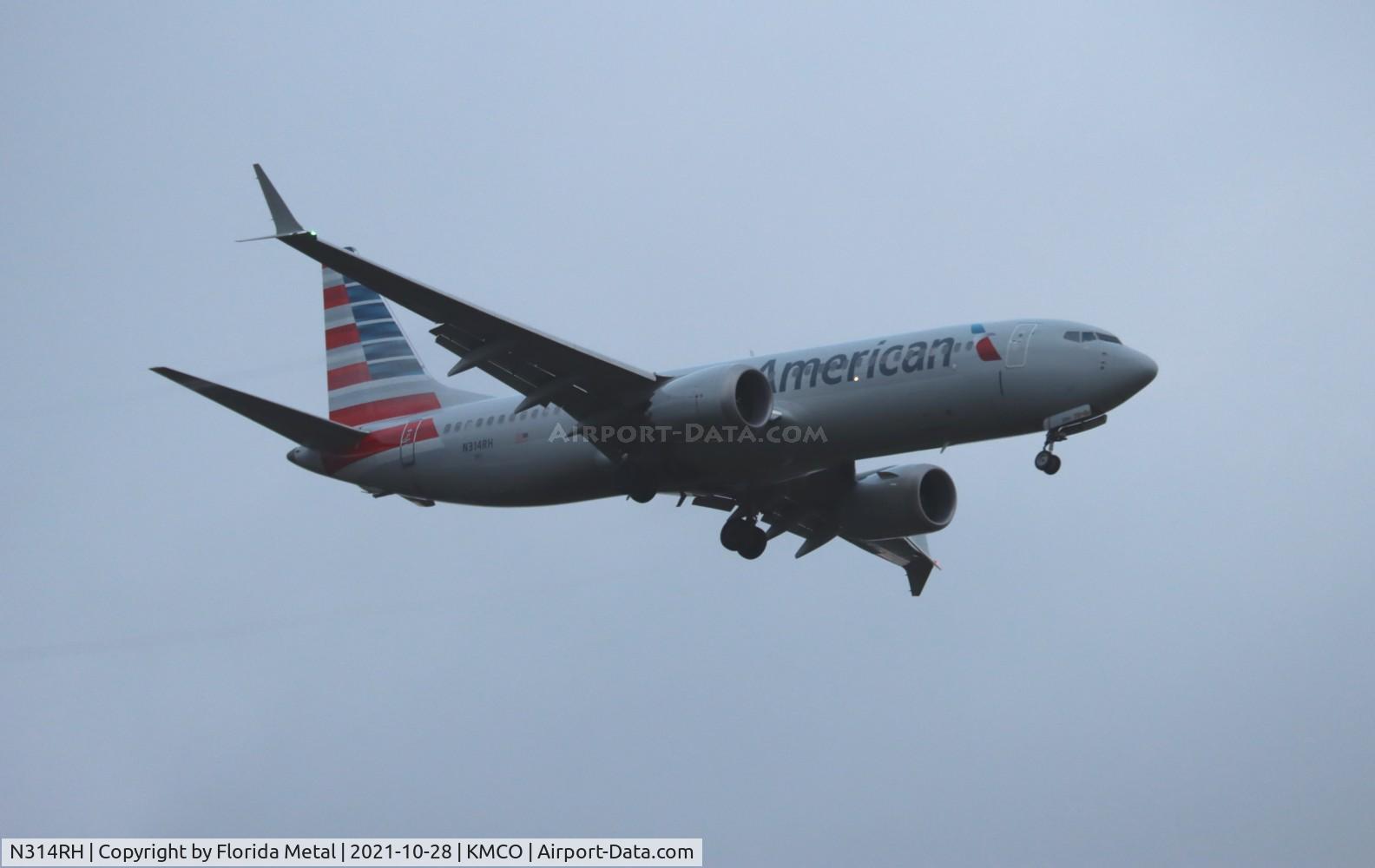 N314RH, 2018 Boeing 737-8 MAX C/N 44455, AAL 737-8 MAX DCA-MCO