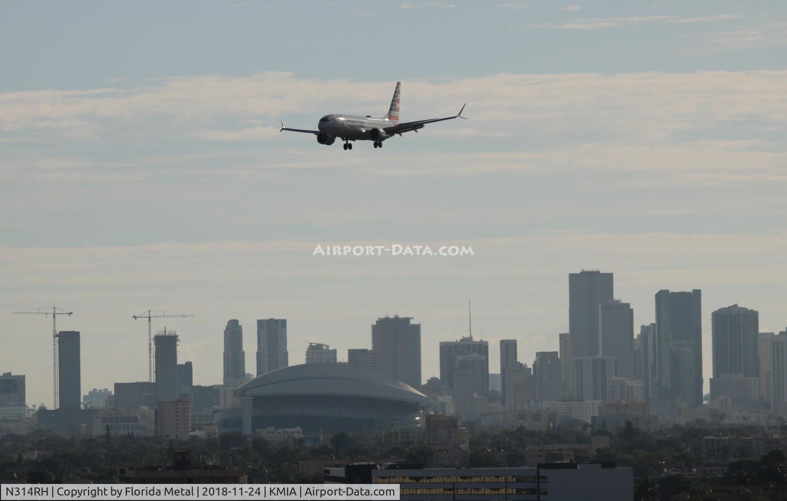 N314RH, 2018 Boeing 737-8 MAX C/N 44455, AAL 737-8 MAX SJU-MIA
