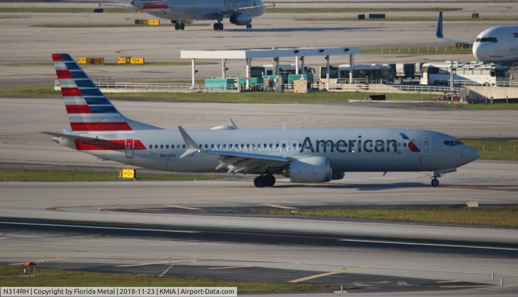 N314RH, 2018 Boeing 737-8 MAX C/N 44455, AAL 737-8 MAX zx SJU-MIA