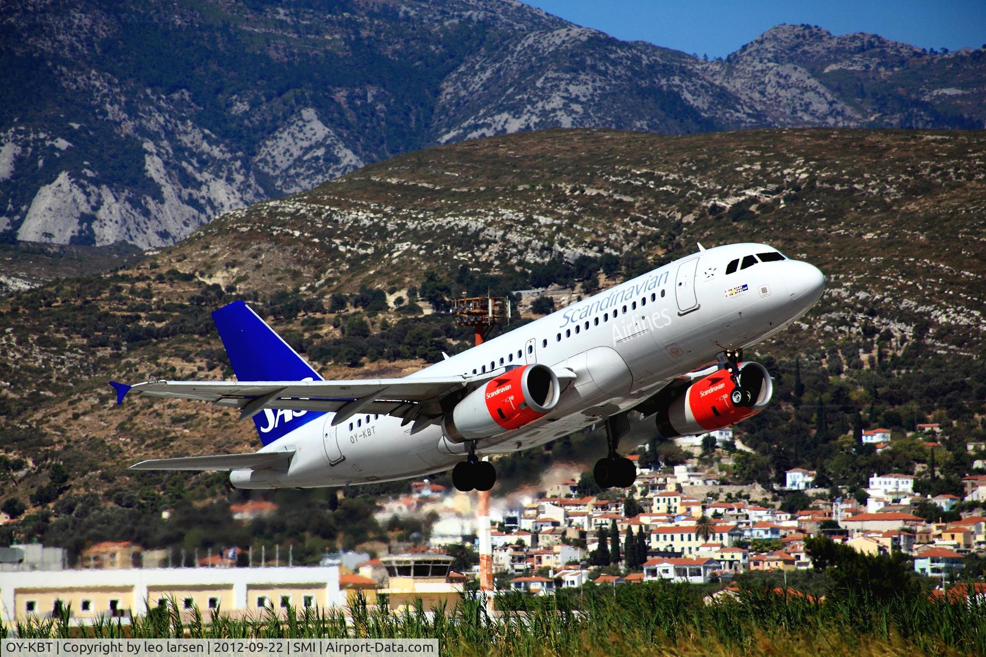 OY-KBT, 2007 Airbus A319-131 C/N 3292, Samos 22.8.2012