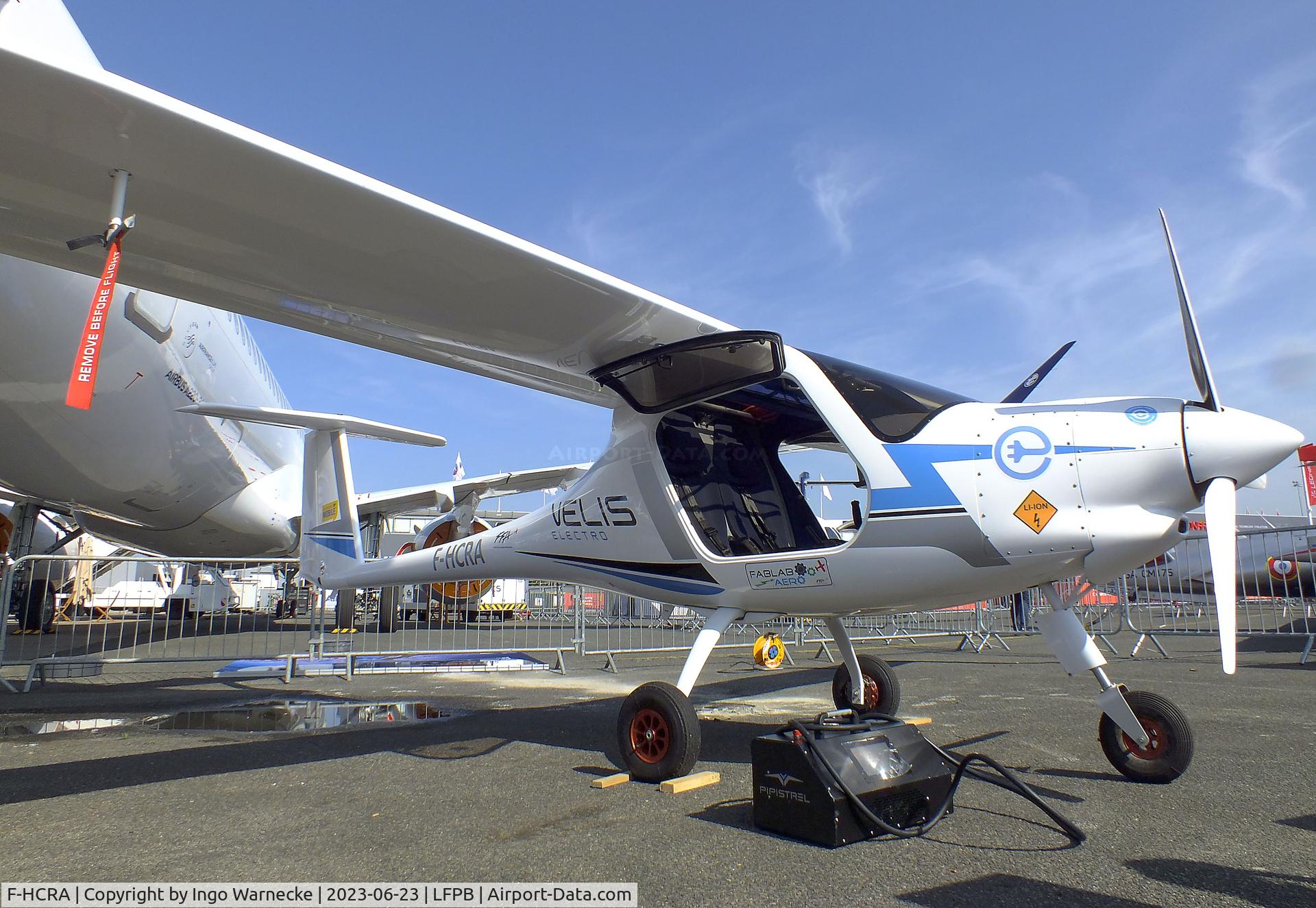 F-HCRA, 2021 Pipistrel Virus SW 128 (Velis Electro) C/N VSW1280017, Pipistrel SW 128 Velis Electro at the Aerosalon 2023, Paris