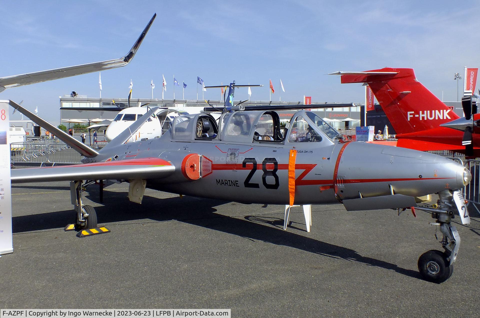F-AZPF, Fouga CM-175 Zephyr C/N 28, Fouga CM.175 Zephyr at the Aerosalon 2023, Paris